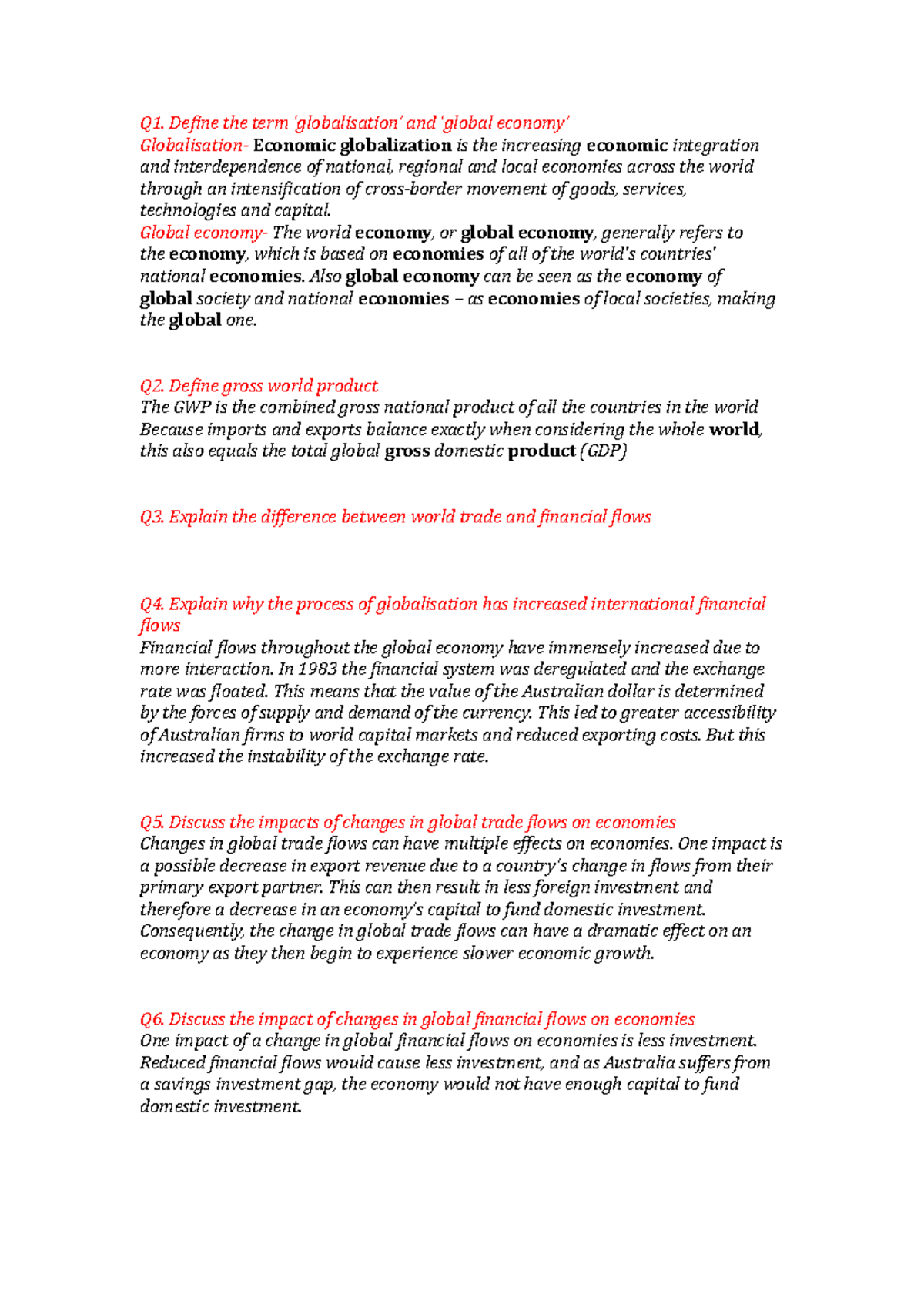 Q's for hsc - Practise questions regarding title for mid-semester exam ...