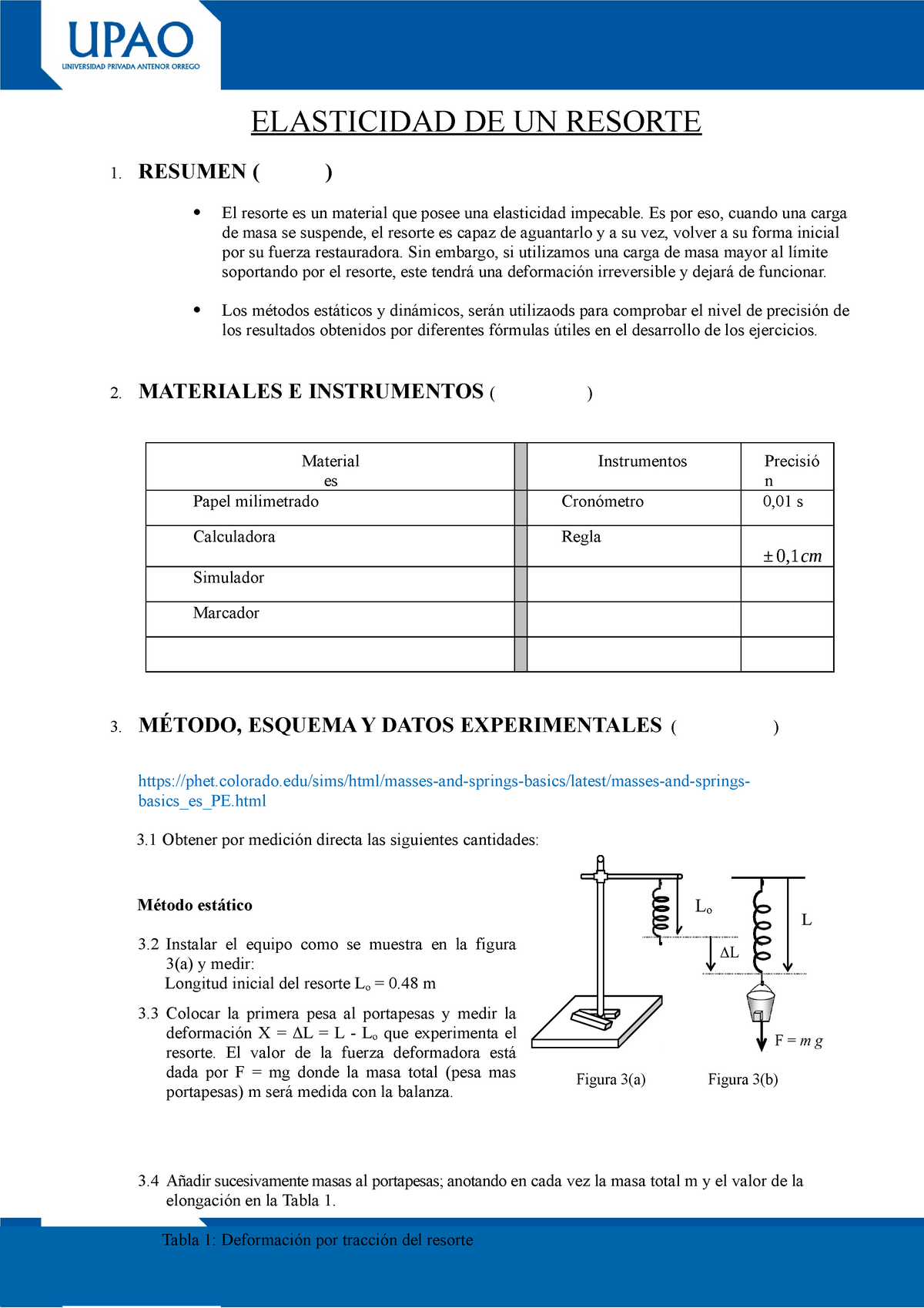 Nº01-FII-Elasticidad De Un Resorte- Informe De Laboratorio Upao ...