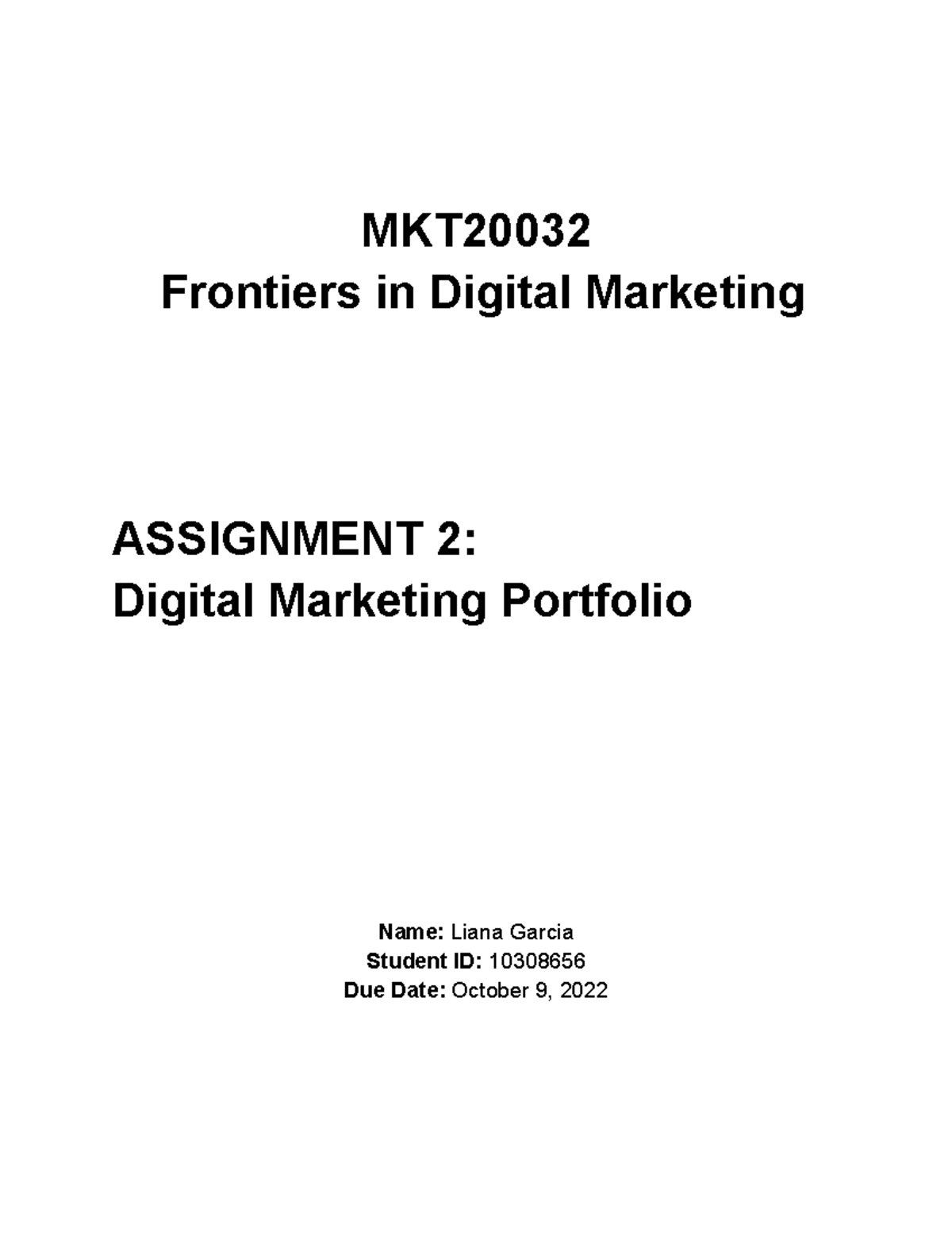 digital marketing assignment 2