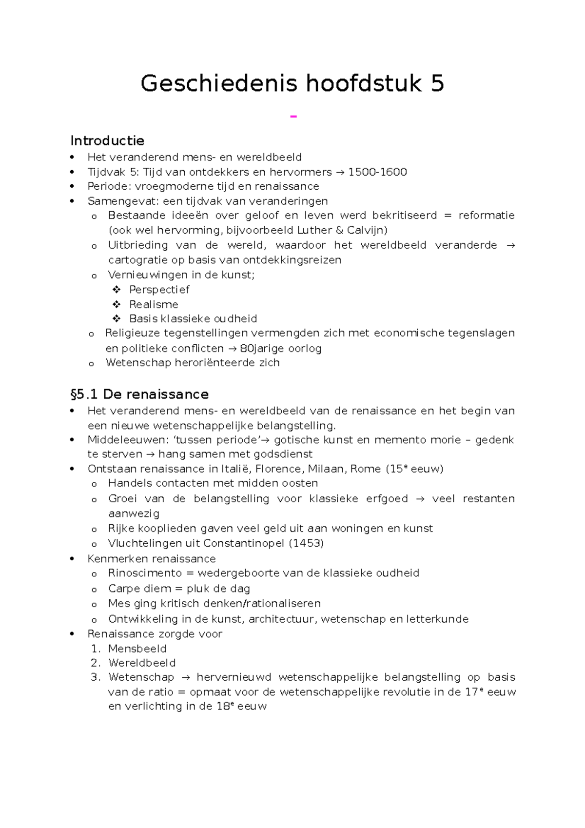 Sv Hoofdstuk 5 - Geschiedenis Hoofdstuk 5 - Introductie Het Veranderend ...