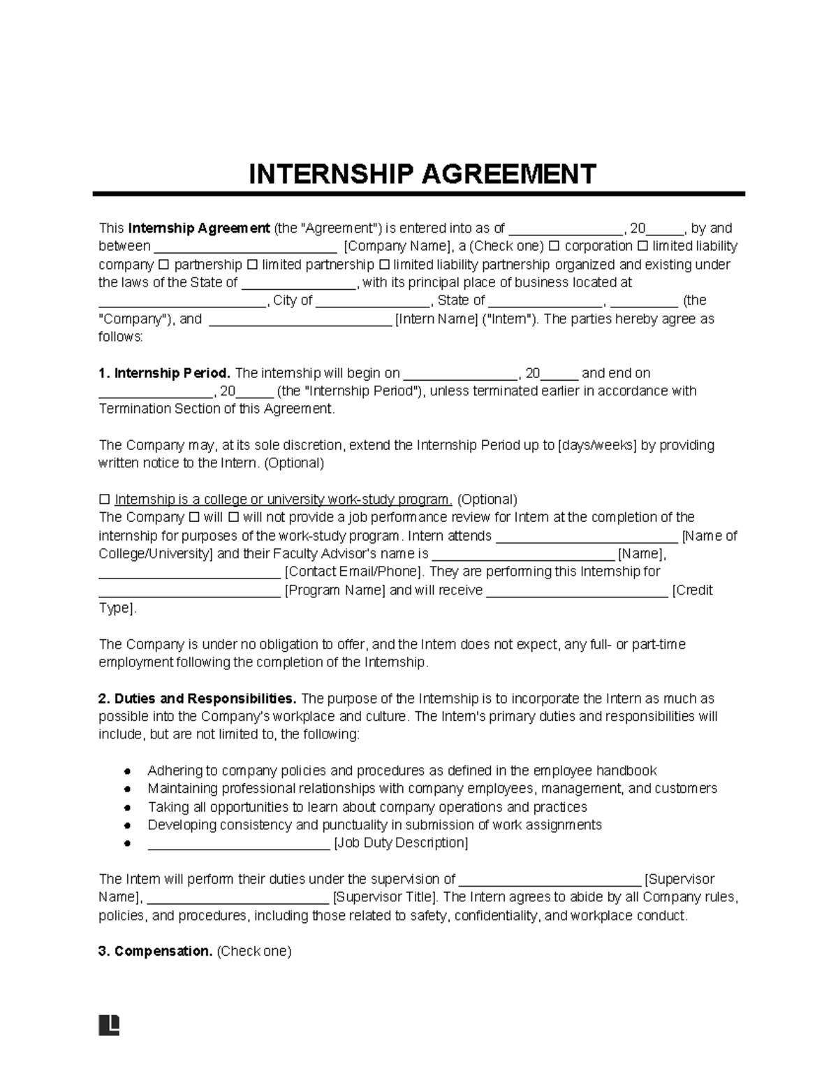 Internship-Agreement-Template - INTERNSHIP AGREEMENT This Internship ...