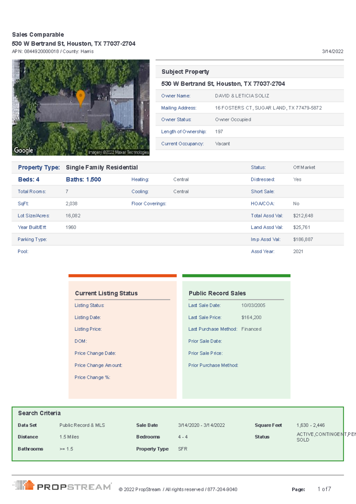 Bertrand St Comp comparables Sales Comparable 530 W Bertrand St