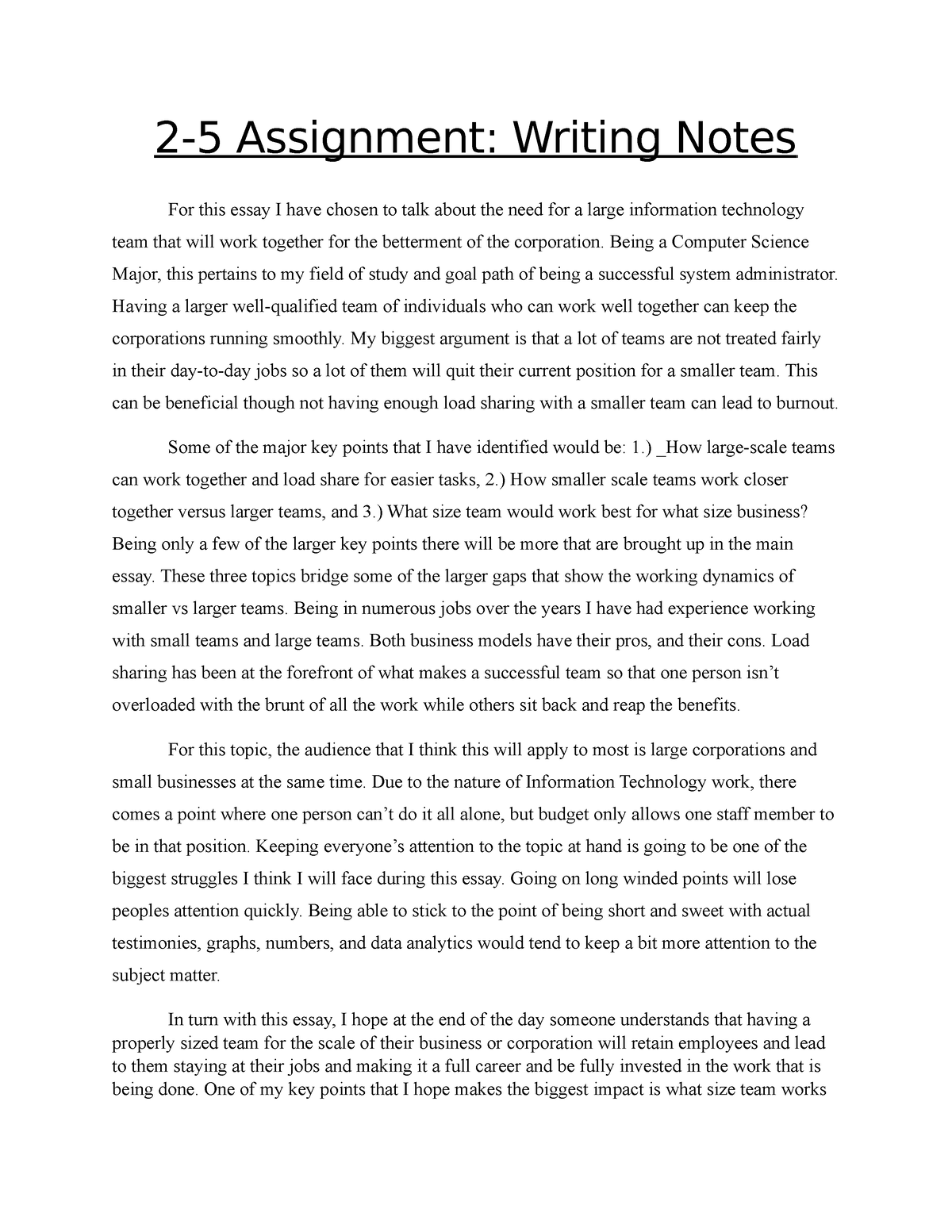 snhu-eng-123-module-2-assignment-2-5-assignment-writing-notes-for