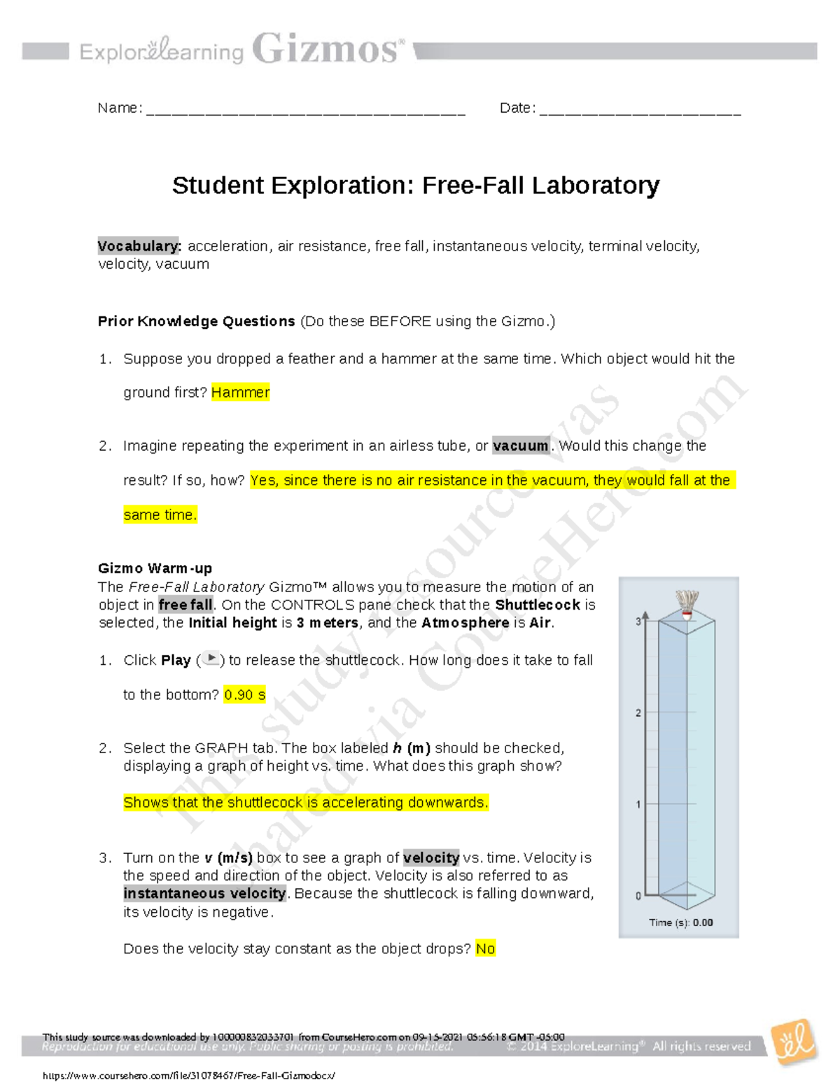 How Can I Use Free Fall In A Sentence