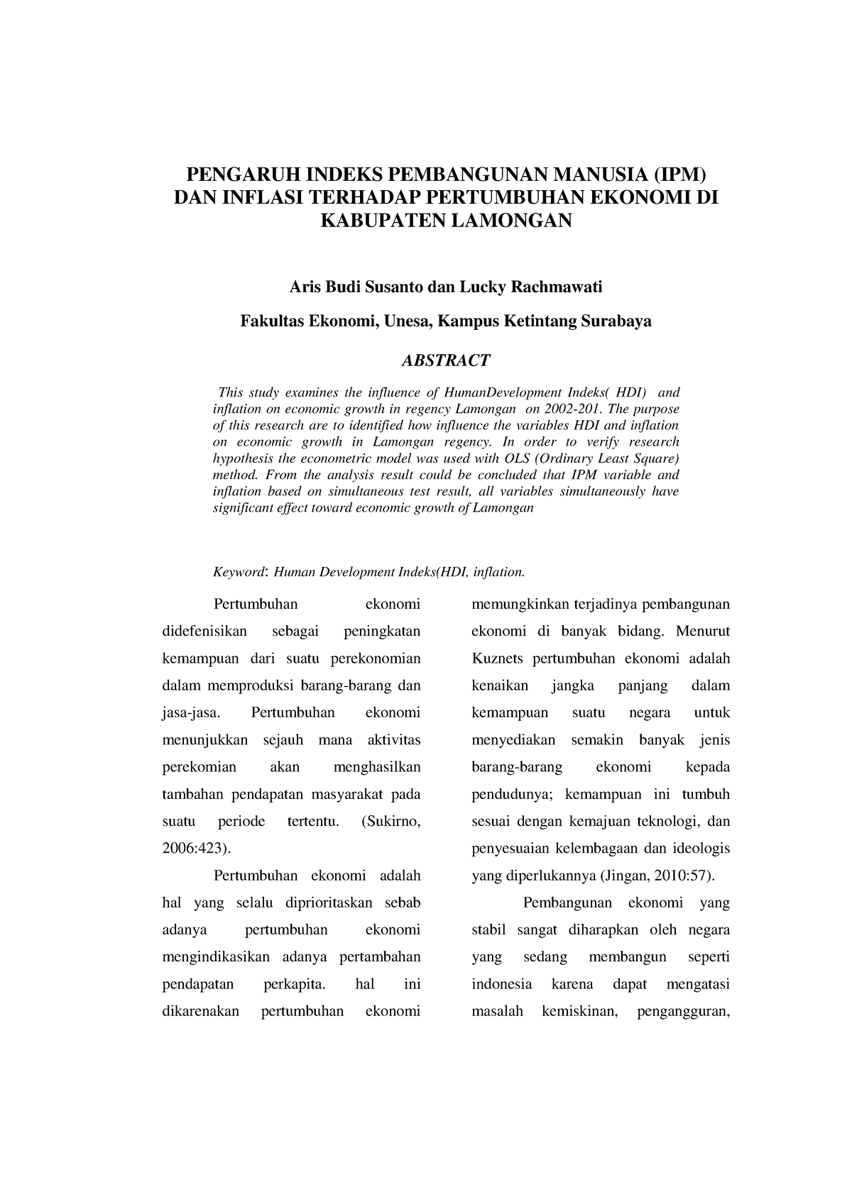 3572-Article Text-5907-1-10-2013 0807 - PENGARUH INDEKS PEMBANGUNAN ...