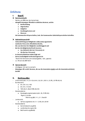 Allgemeines Verwaltungsrecht - Gesamte Zusammenfassung - Tabelle ...