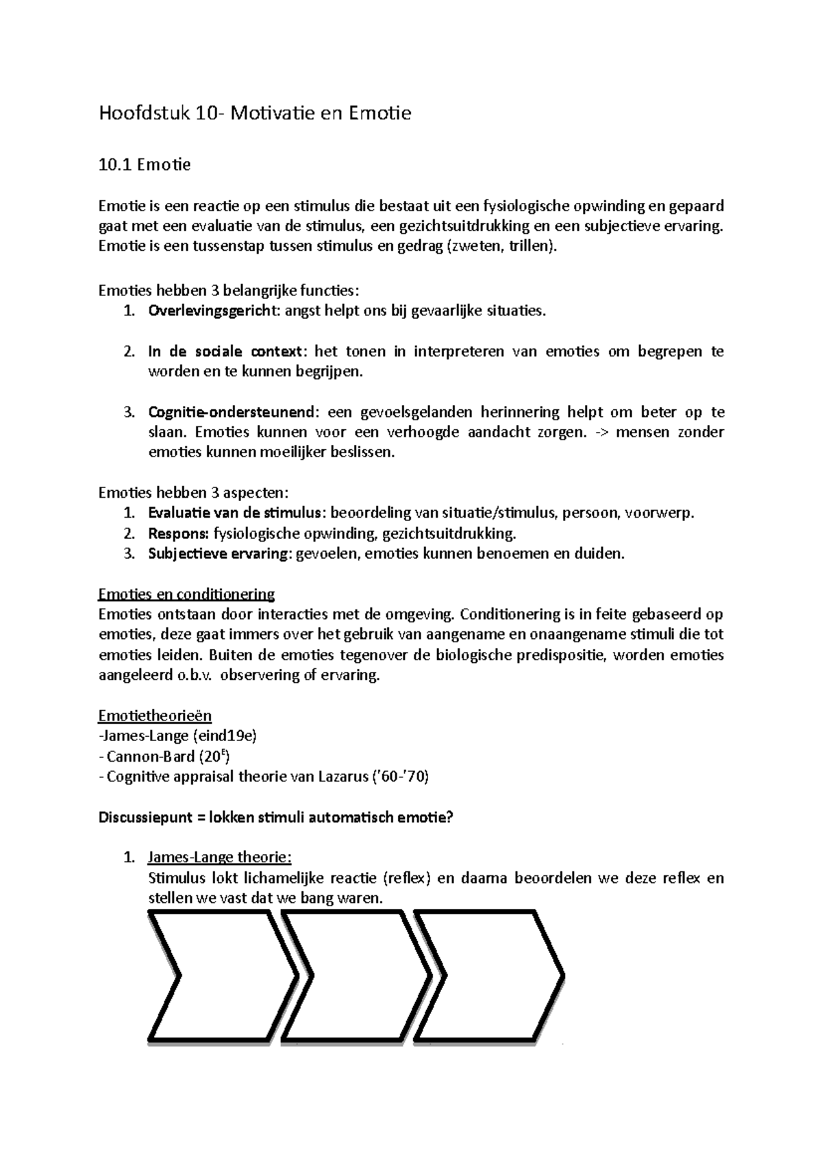 Hoofdstuk 10 Emotie Psychologie, Heel Goed - Hoofdstuk 10- Motivatie En ...