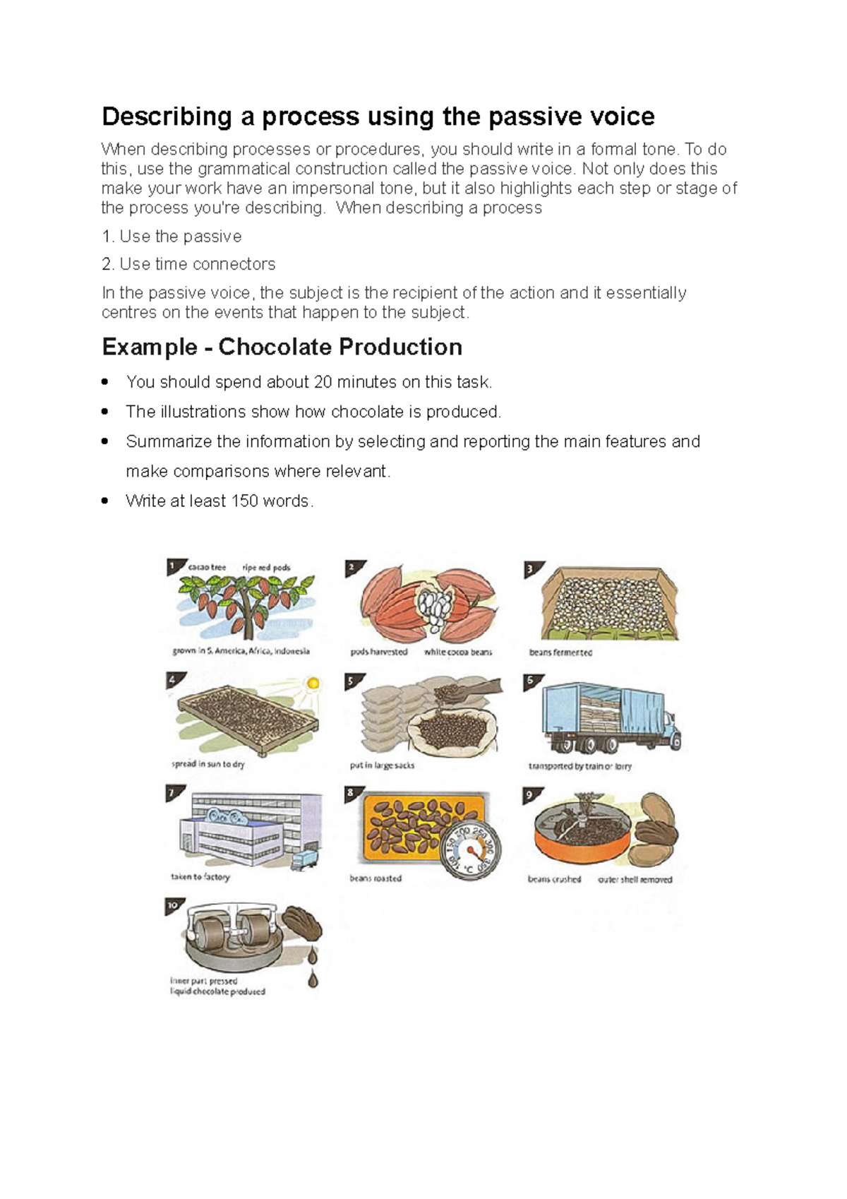 Writing Passive Voice Describing A Process Using The Passive