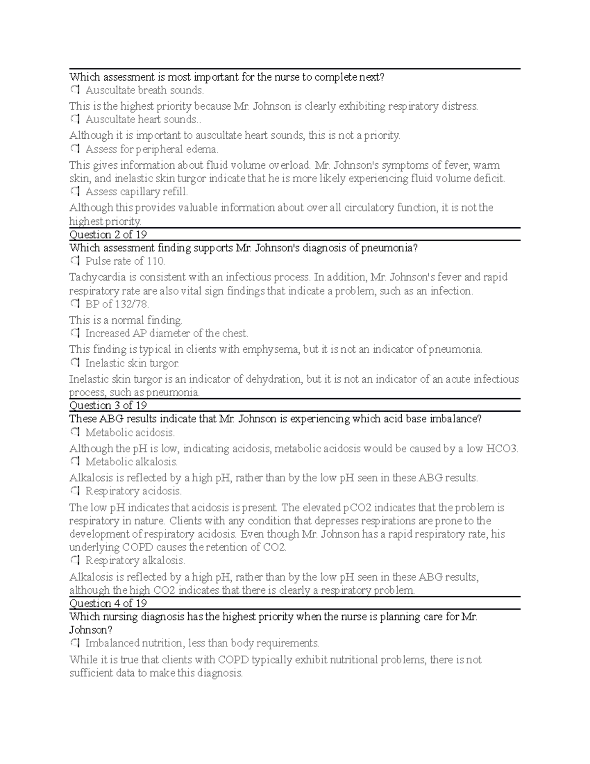 Copd case solved case study Which assessment is most important for