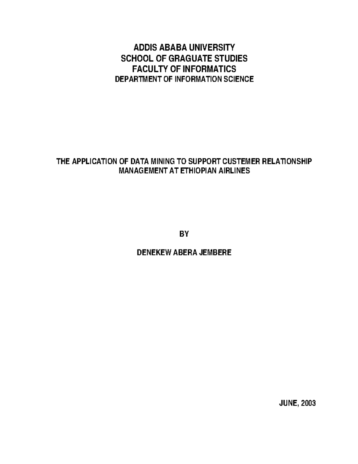 THE+ Application+OF+DATA+ Mining+TO+ Support+ Custemer+ Relationship+ ...