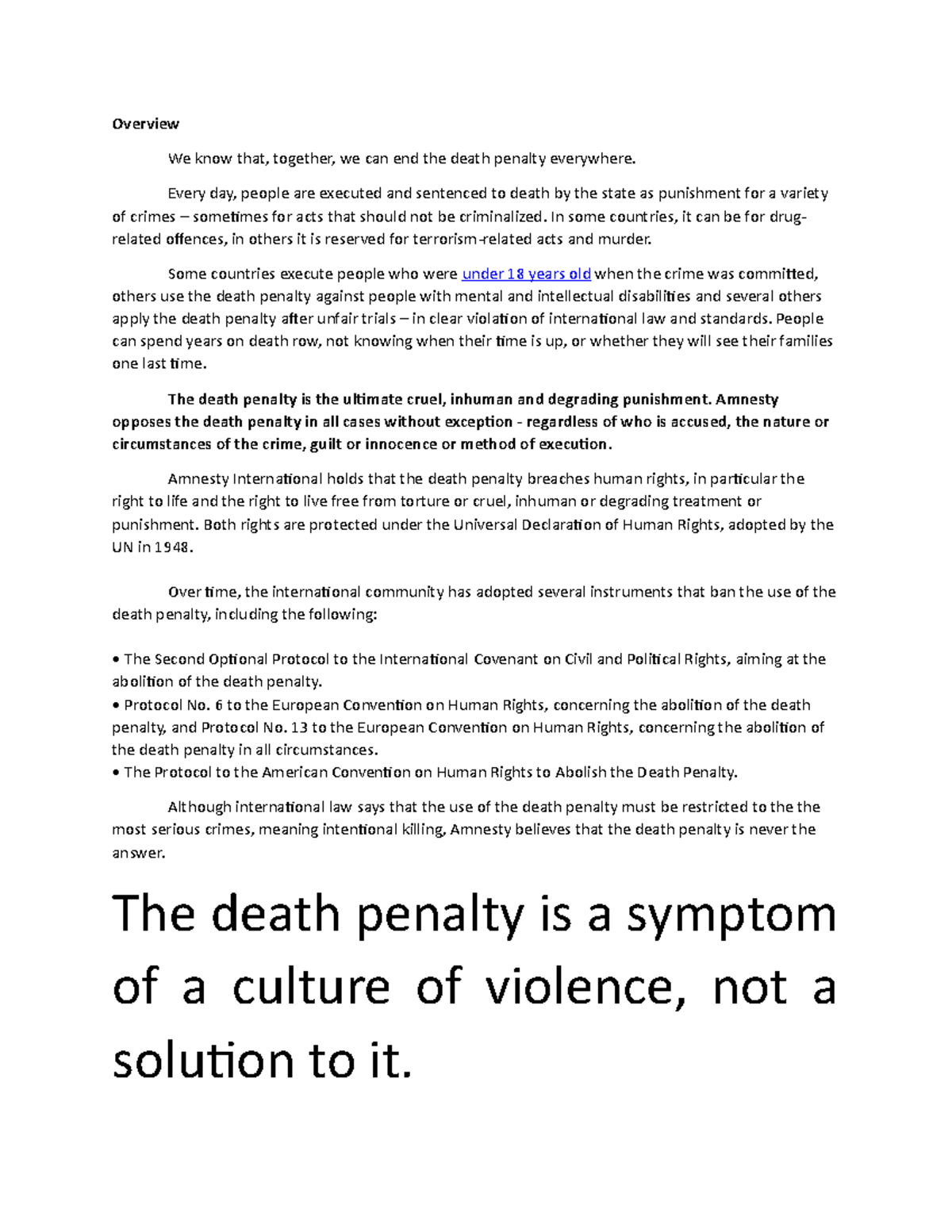 key-points-for-death-penalty-con-overview-we-know-that-together