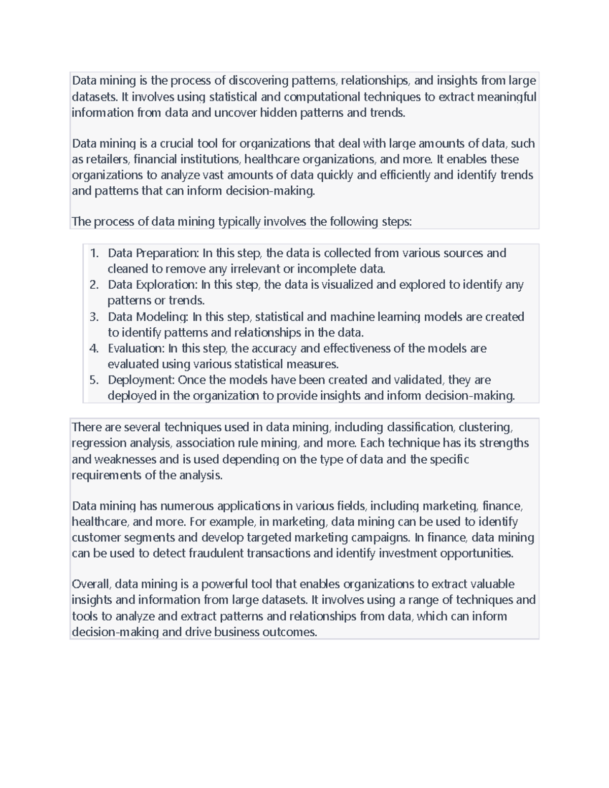 Data min - Data mining - Data mining is the process of discovering ...