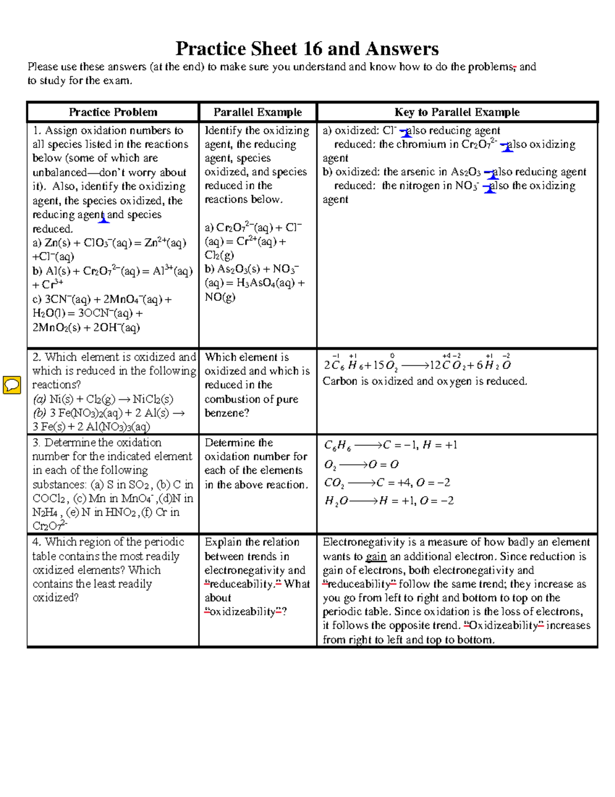 Practice Sheet 16 Answers - Practice Sheet 16 and Answers Please use ...