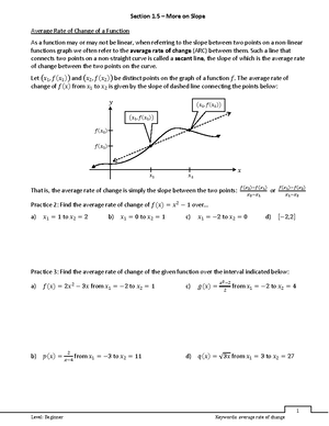 Section 1.6 Outline - Section 1 – Transformations of Functions 1 Level ...