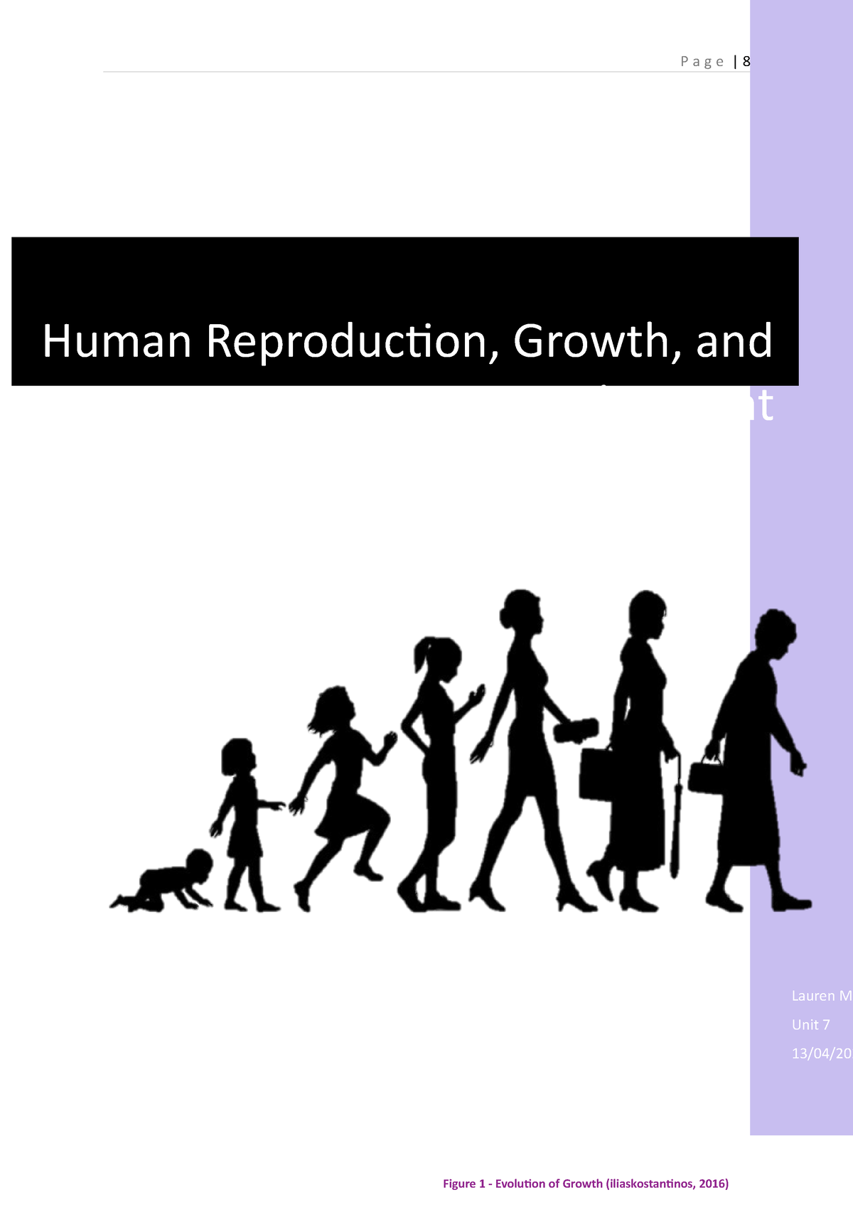 Human reproduction, growth, and development - Lauren Ma Unit 7 13/04/ Human  Reproduction, Growth, - Studocu