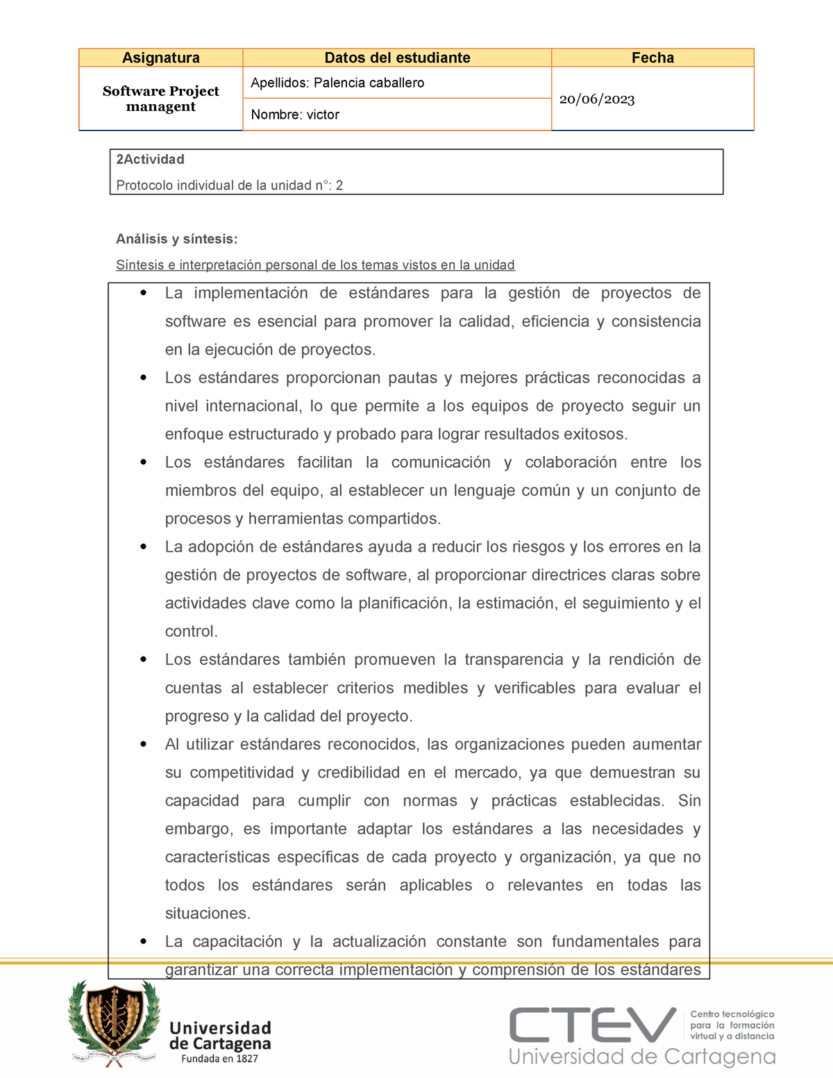 Plantilla Protocolo Individual - Asignatura Datos Del Estudiante Fecha ...