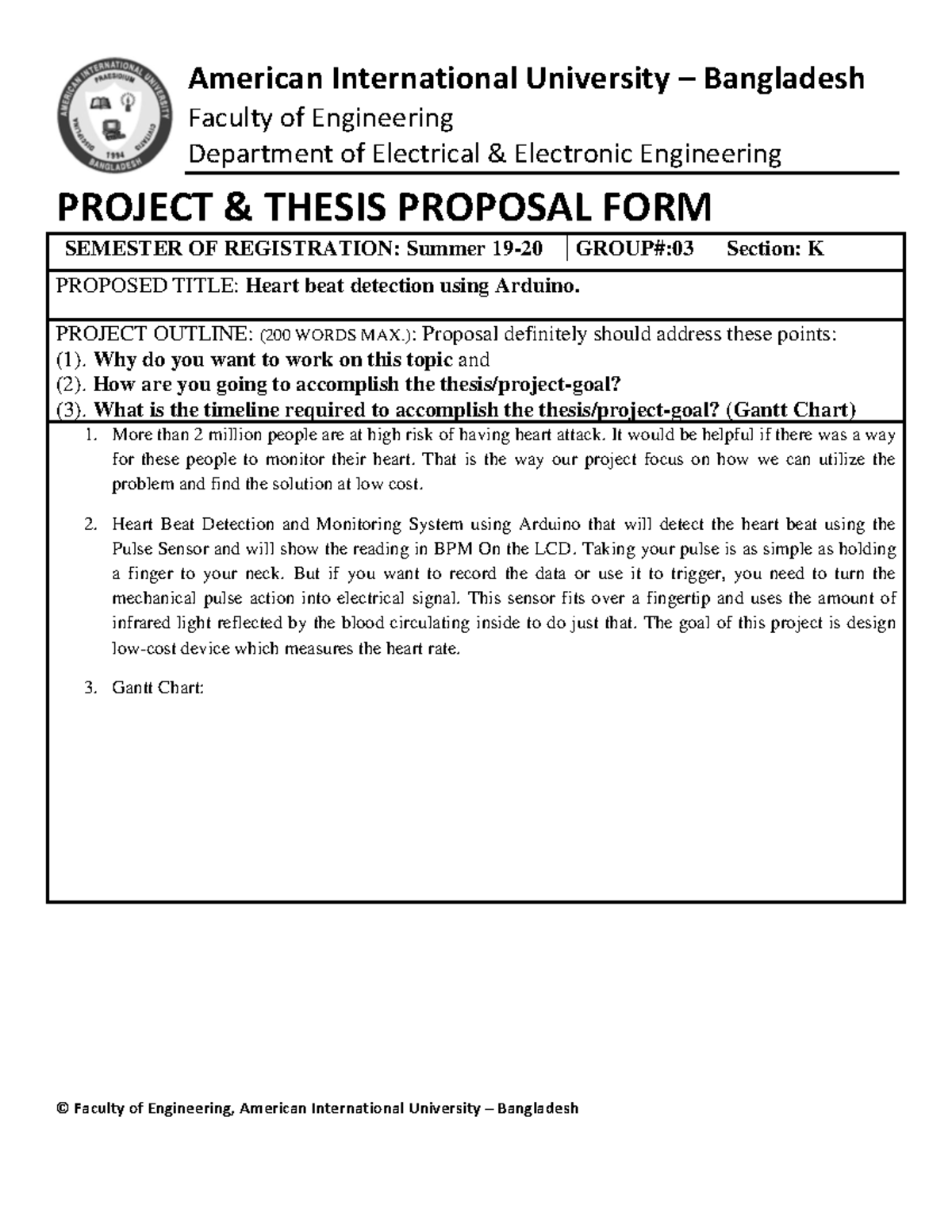 Group-3 project-proposal - © Faculty of Engineering, American ...