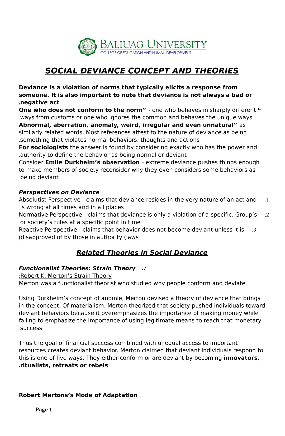 social deviance research paper topics