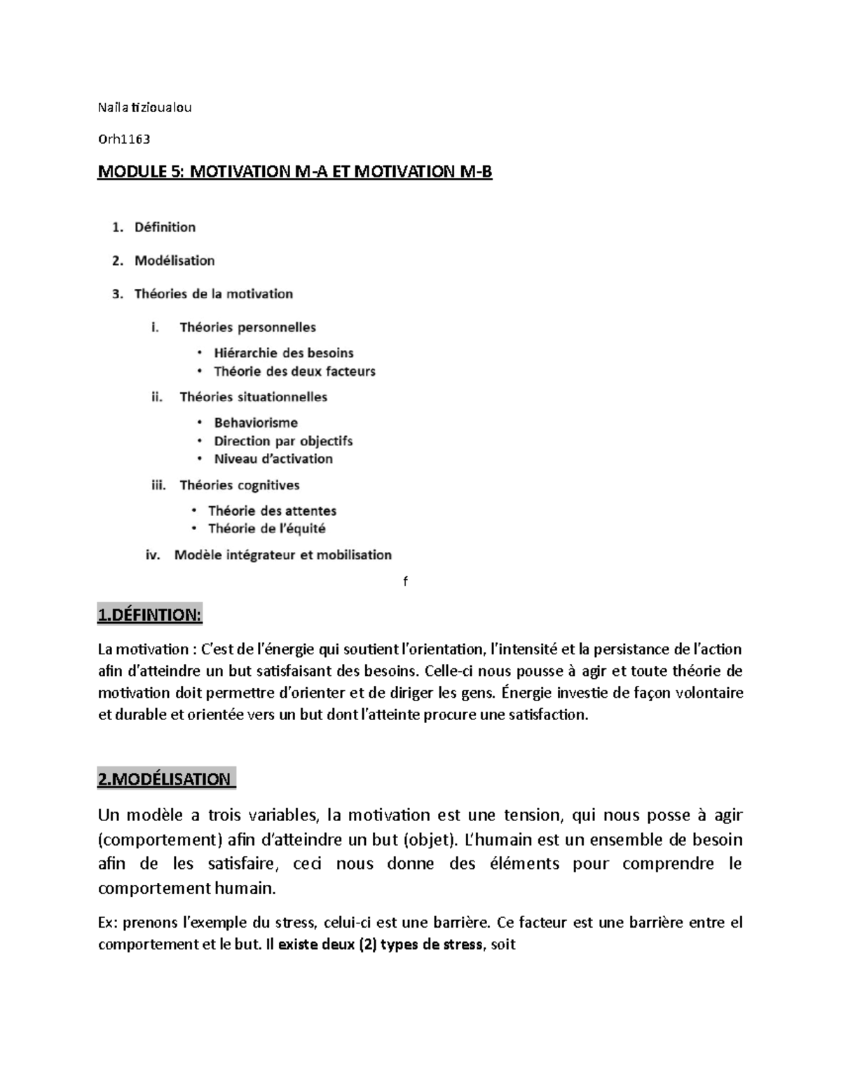 ORH1163 Module 5 - Préparation Examen - Naila Tizioualou Orh MODULE 5 ...