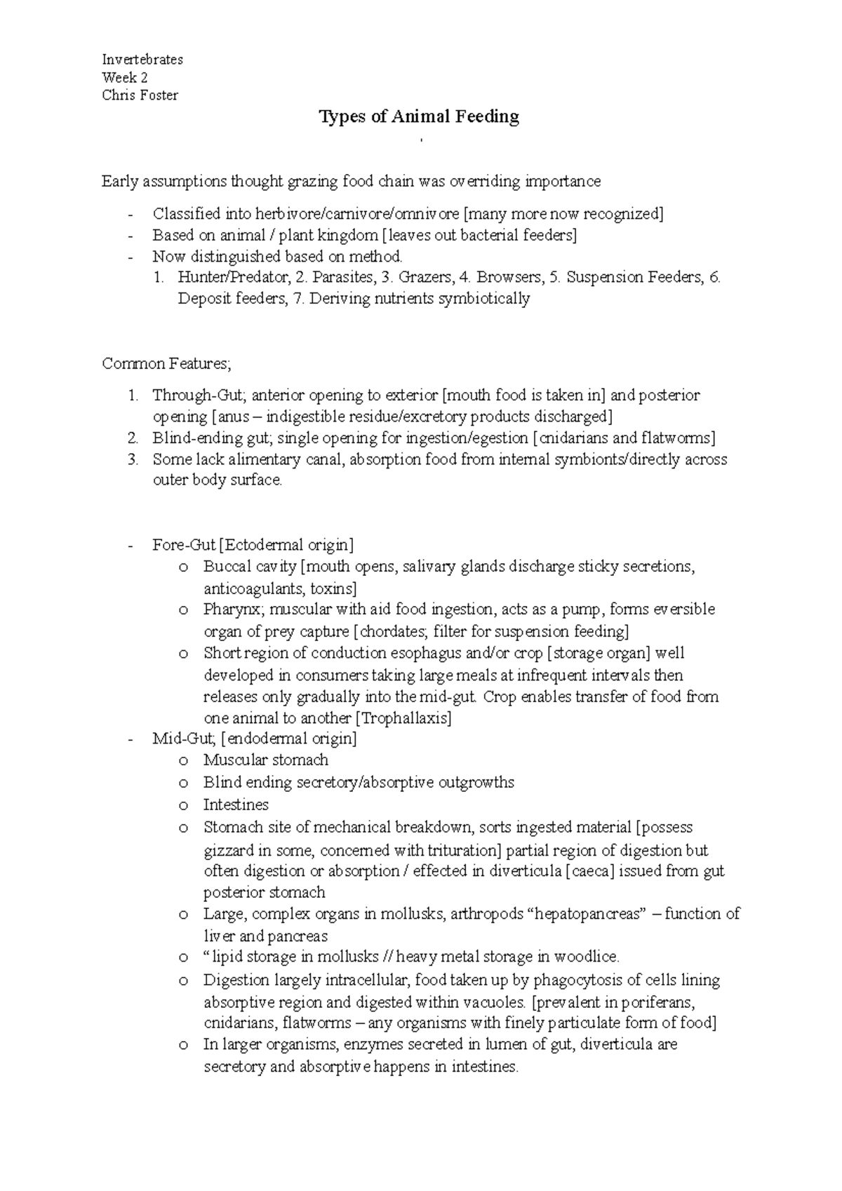 Types of Animal Feeding W2 Week 2 Chris Foster Types of Animal