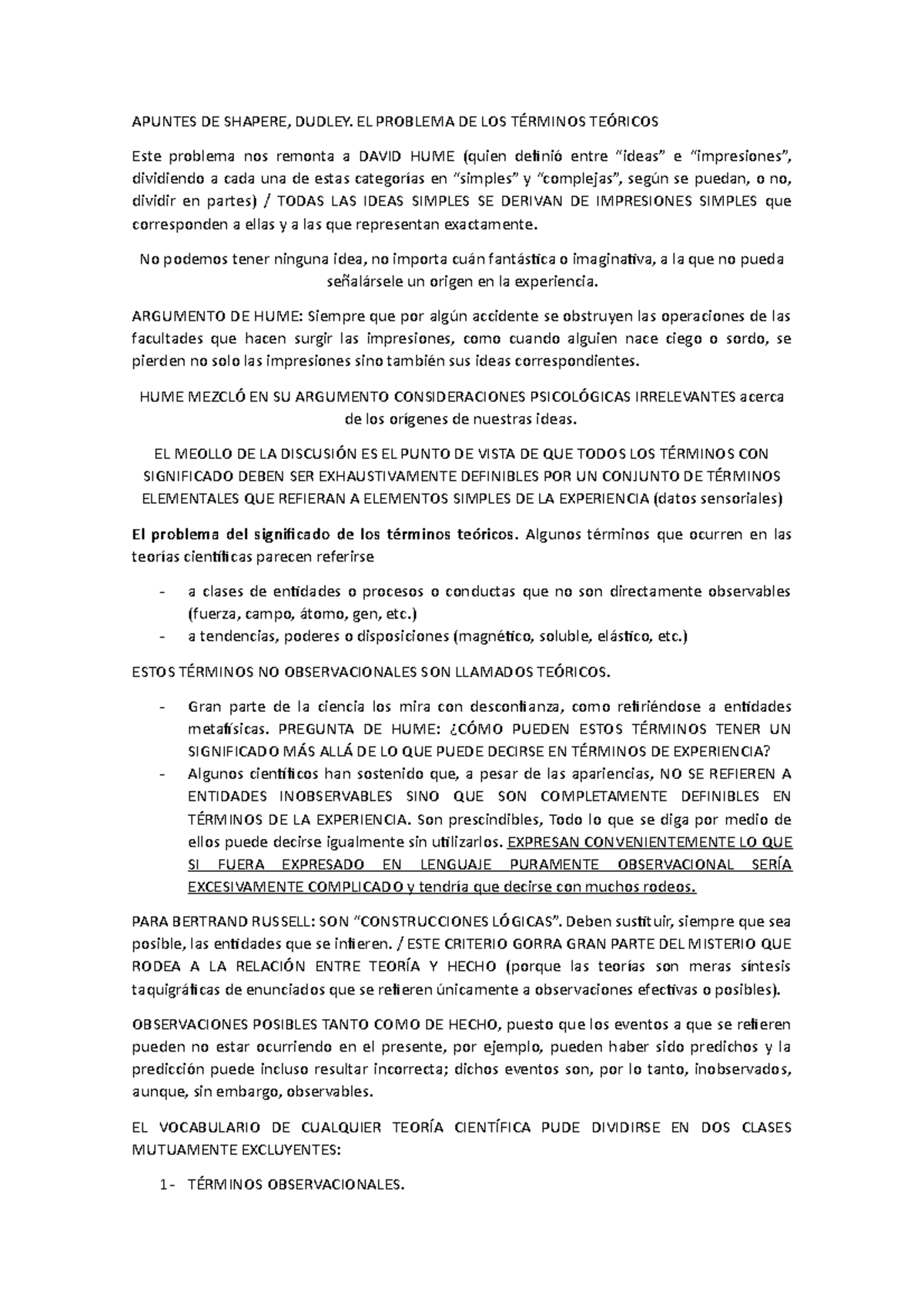 Shapere, Dudley - El problema de los términos teóricos - APUNTES DE ...