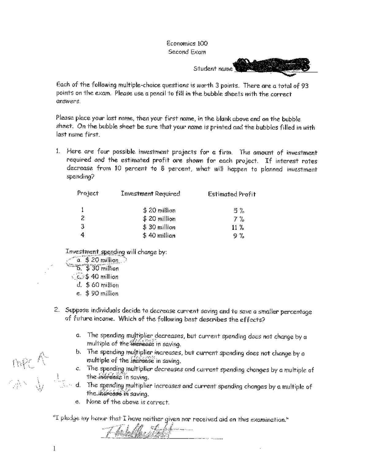 Econ 1010 Exam 1 - 83hndty