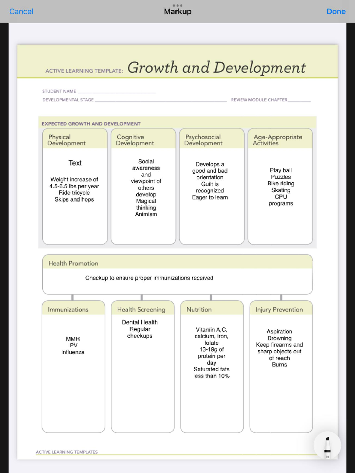 Developmental stages in pediatrics - Cancel Markup scrvetearnneremere ...
