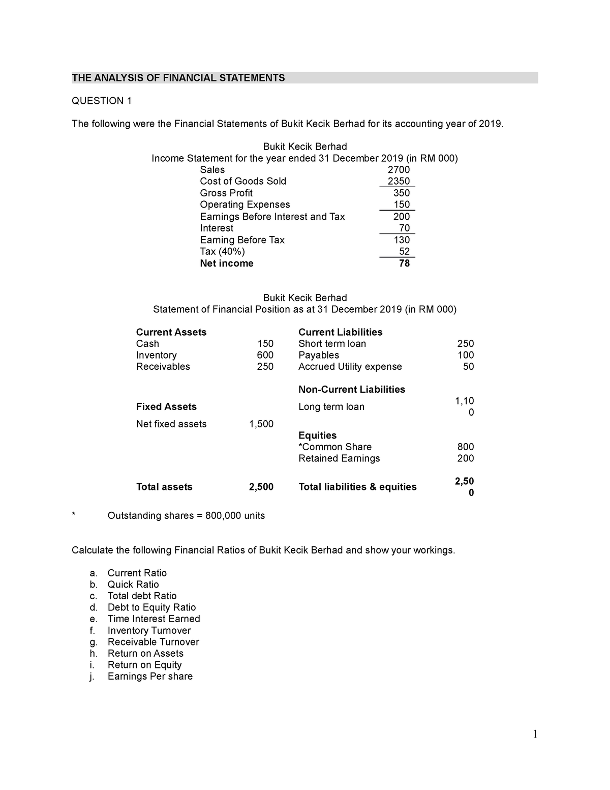 ex-1-the-analysis-of-financial-statements-the-analysis-of-financial