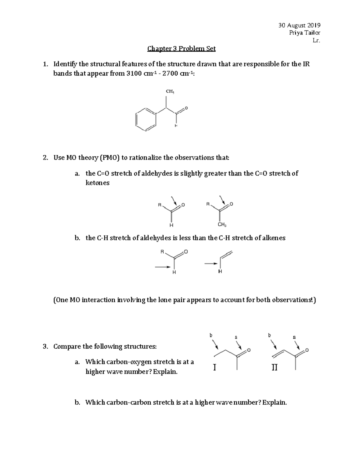 02.Chapter 3 Problem Set - 30 August 2019 Priya Tailor Lr. Chapter 3 ...