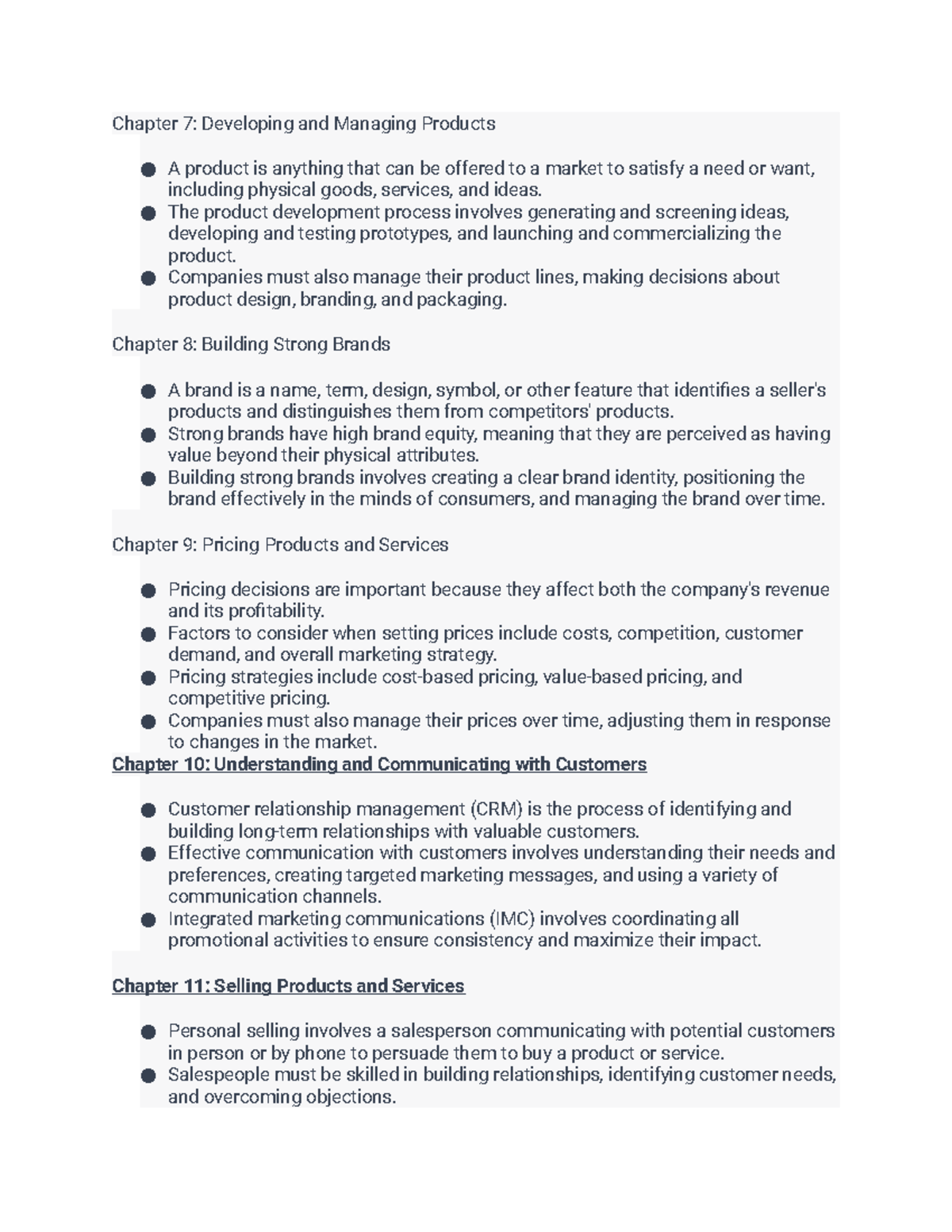 Principles of Marketing - Chapter 7: Developing and Managing Products A ...