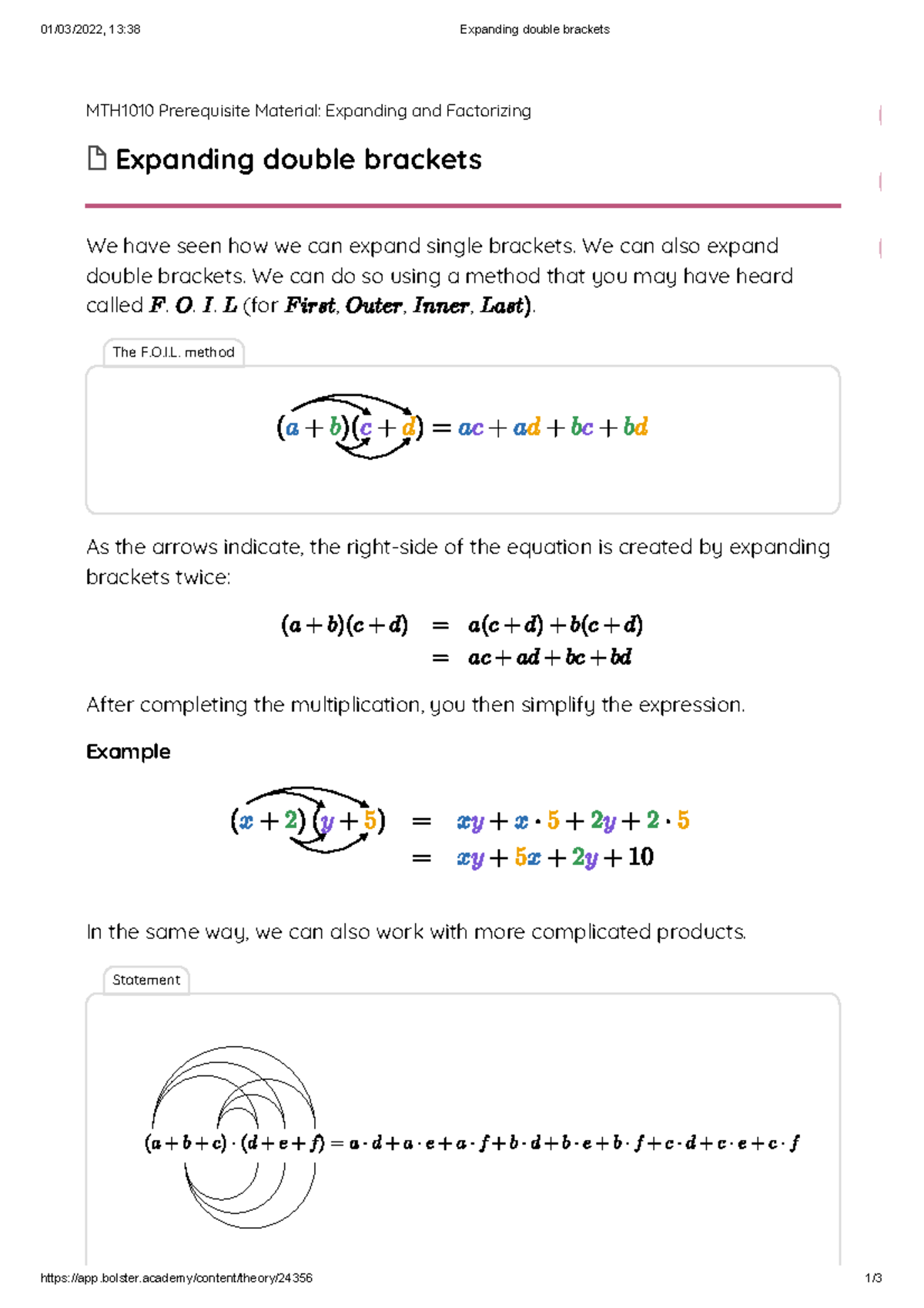 Expanding double brackets bolster/content/theory/24356 1/ MTH1010