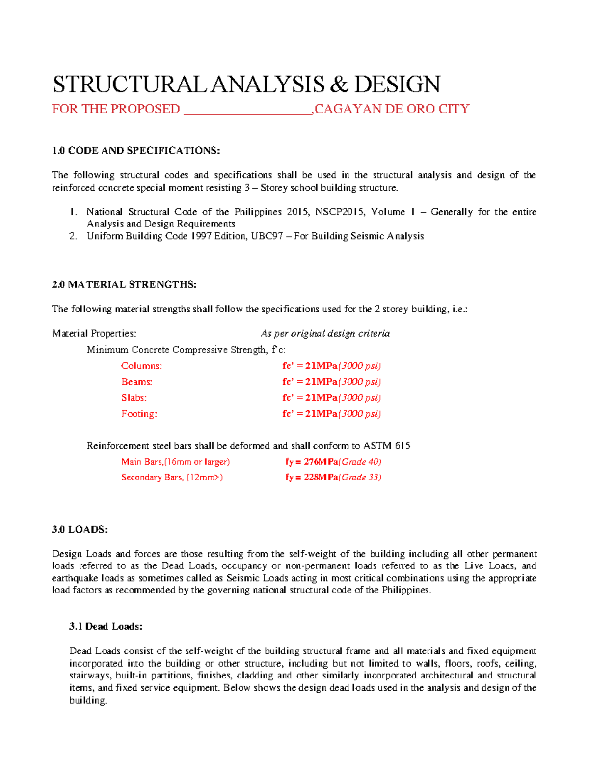 Pdfcoffee Structural design criteria for structural analysis and