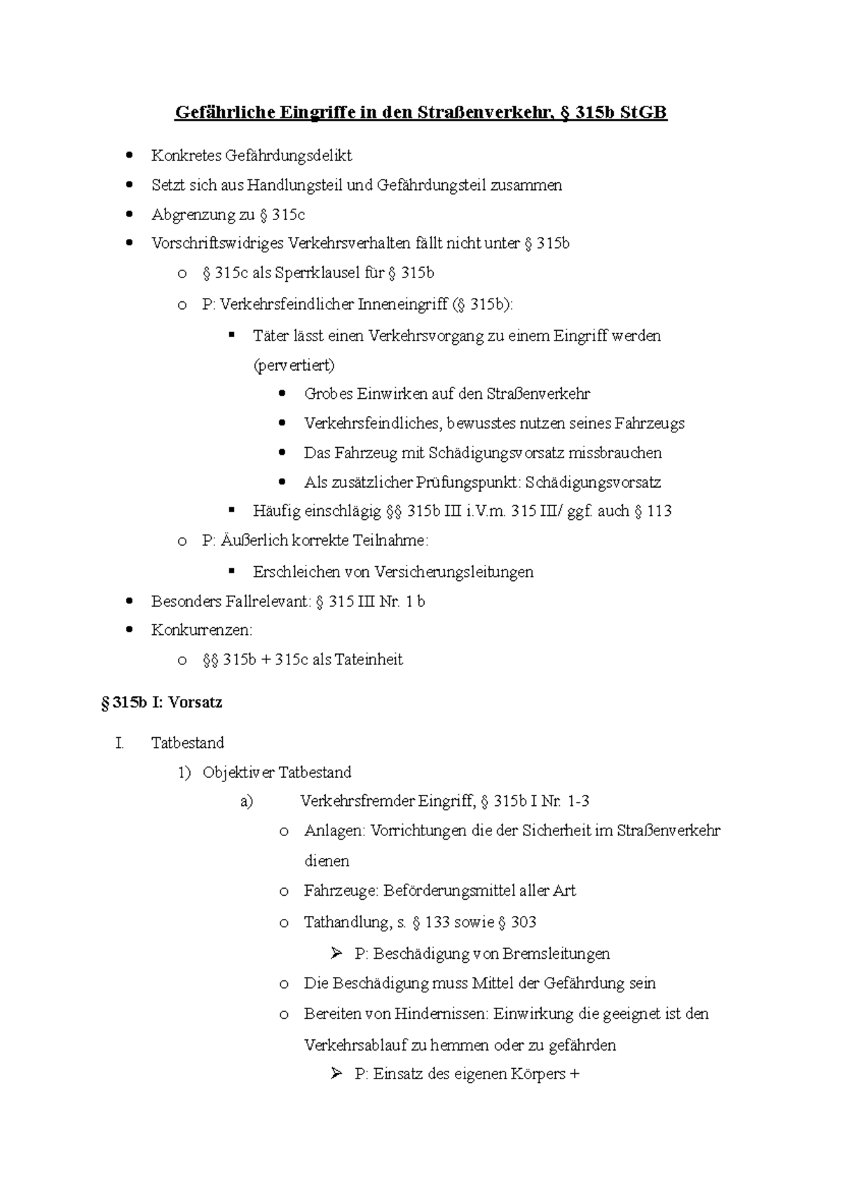 Gefährliche Eingriffe In Den Straßenverkehr, § 315b St GB - Gefährliche ...