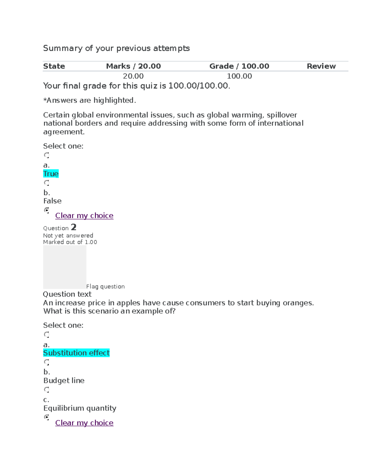 Unit 6 graded quiz scored 100 on quiz summary of your previous