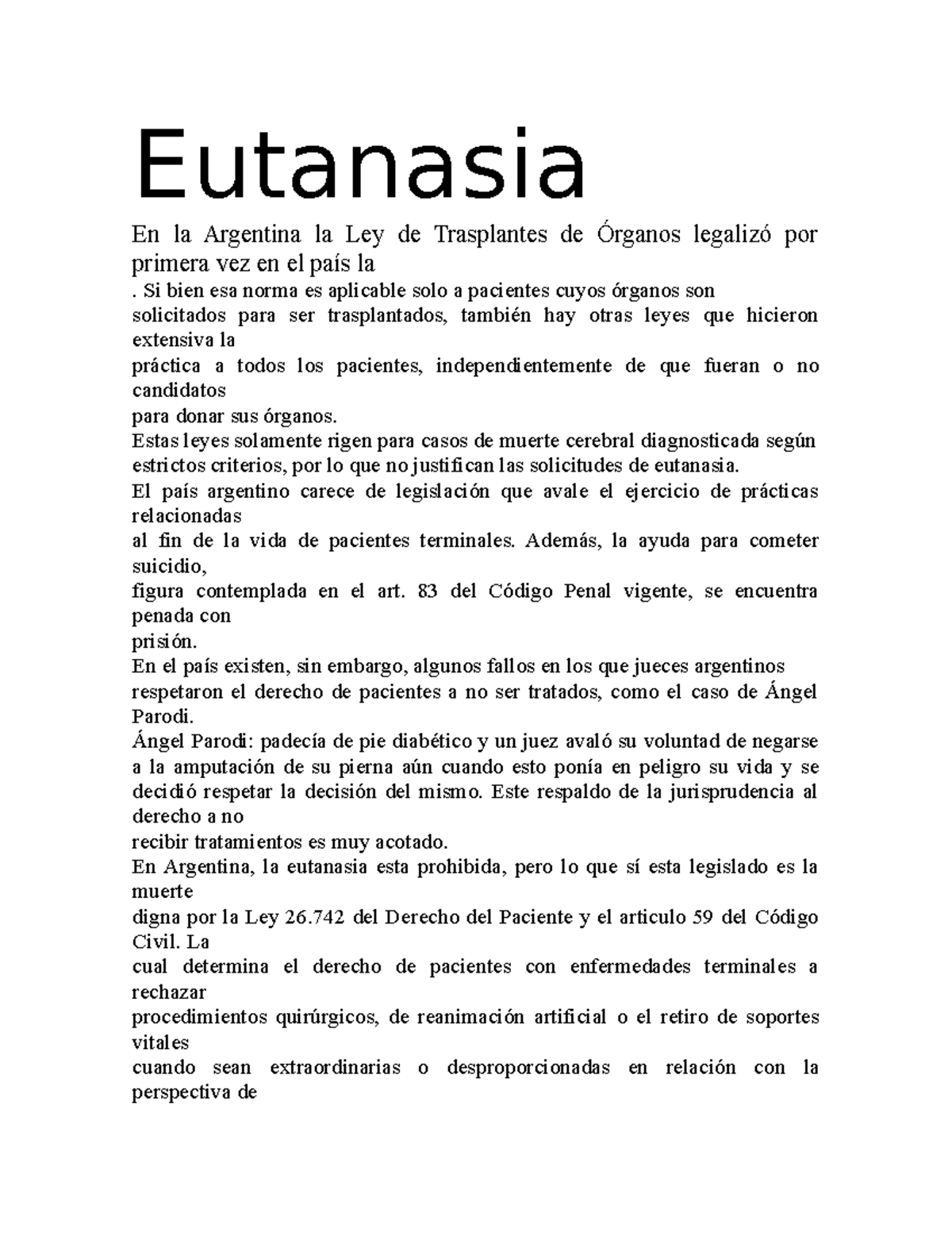 Eutanasia Foro - PARA PARTICIPAR EN EL FORO DEL CAMPUS - Eutanasia En ...