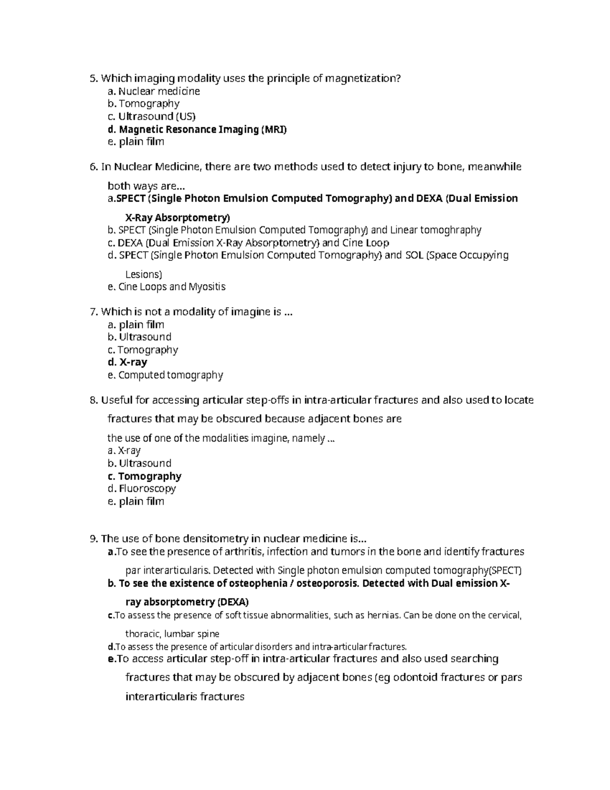 Physiological Responses to Exercise-8 - 5. Which imaging modality uses ...