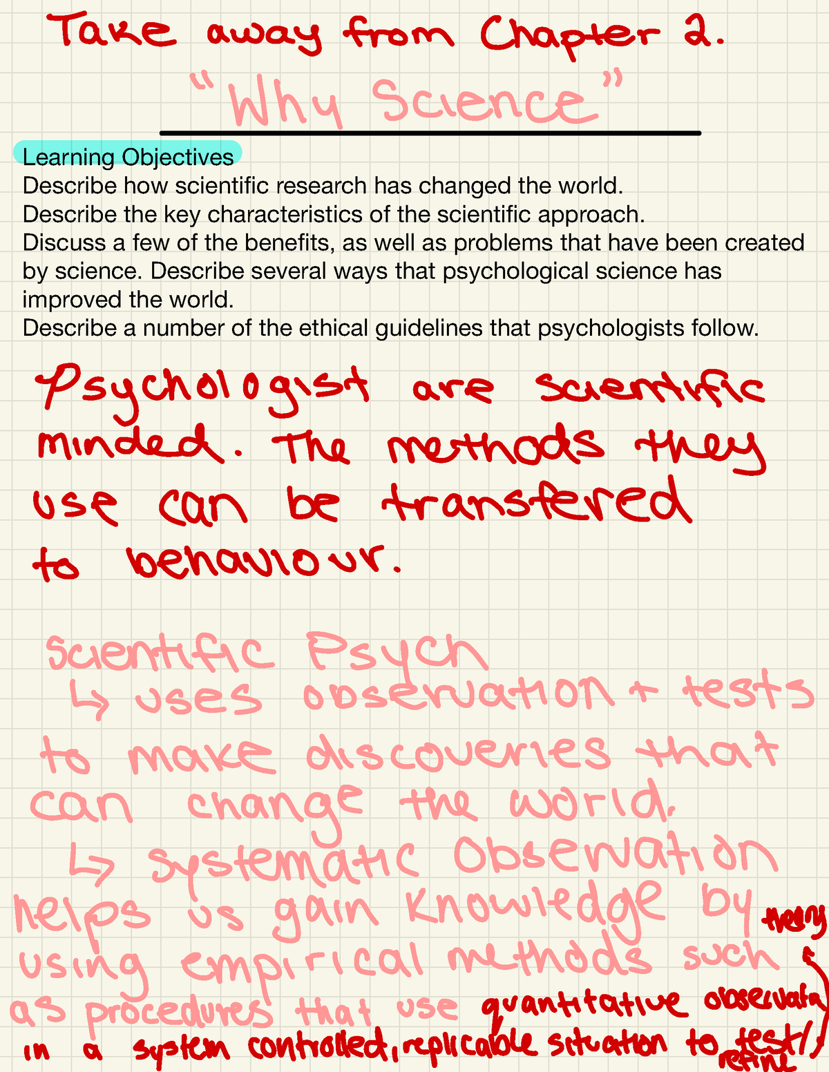 Psych Lecture Notes Learning Objectives Describe How Scientific Research Has Changed The