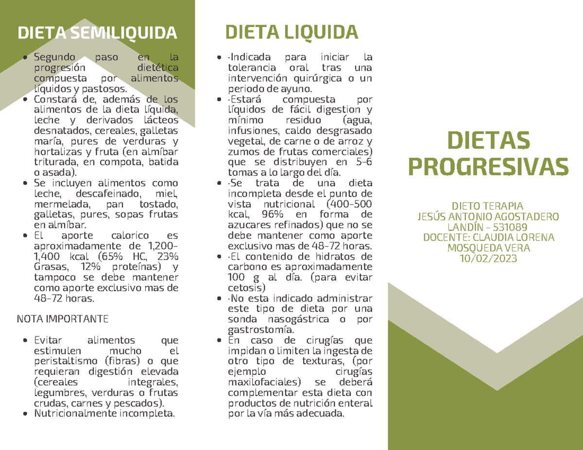 Dietas Progresivas Dieto Terapia - EcoLaboratorios, S. A. Mejoramos la ...