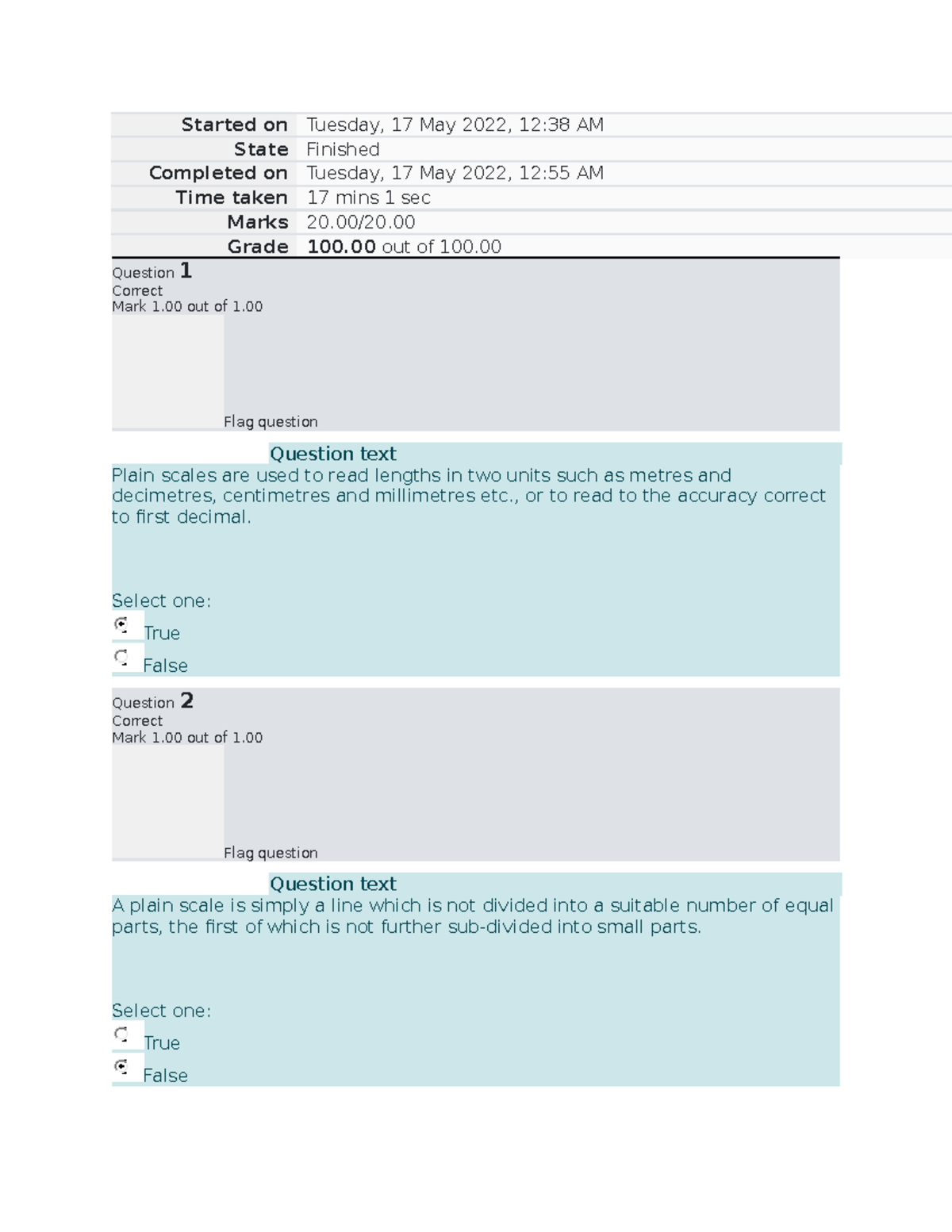 ENG6100 Engineering Drawing Prelim Q2 - Started on Tuesday, 17 May 2022 ...