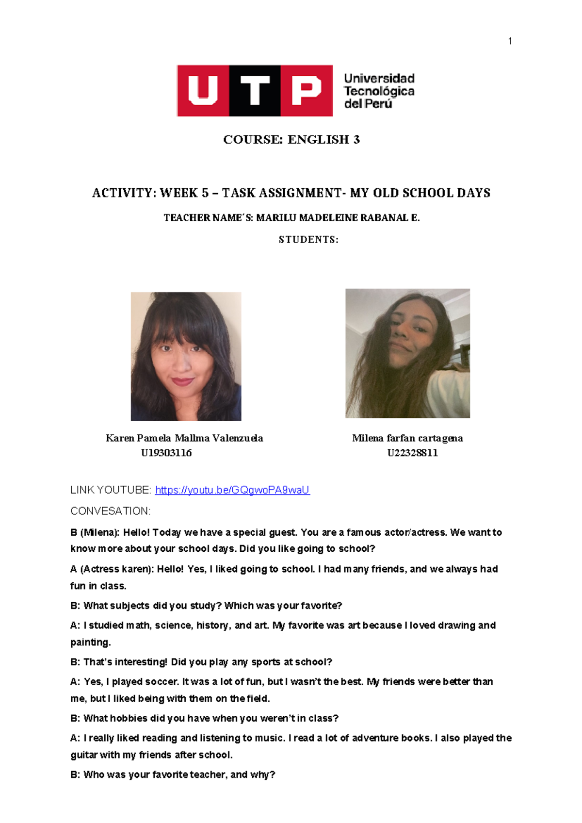 WEEK 5- Ingles III - solo son apuntes - 1 COURSE: ENGLISH 3 ACTIVITY ...