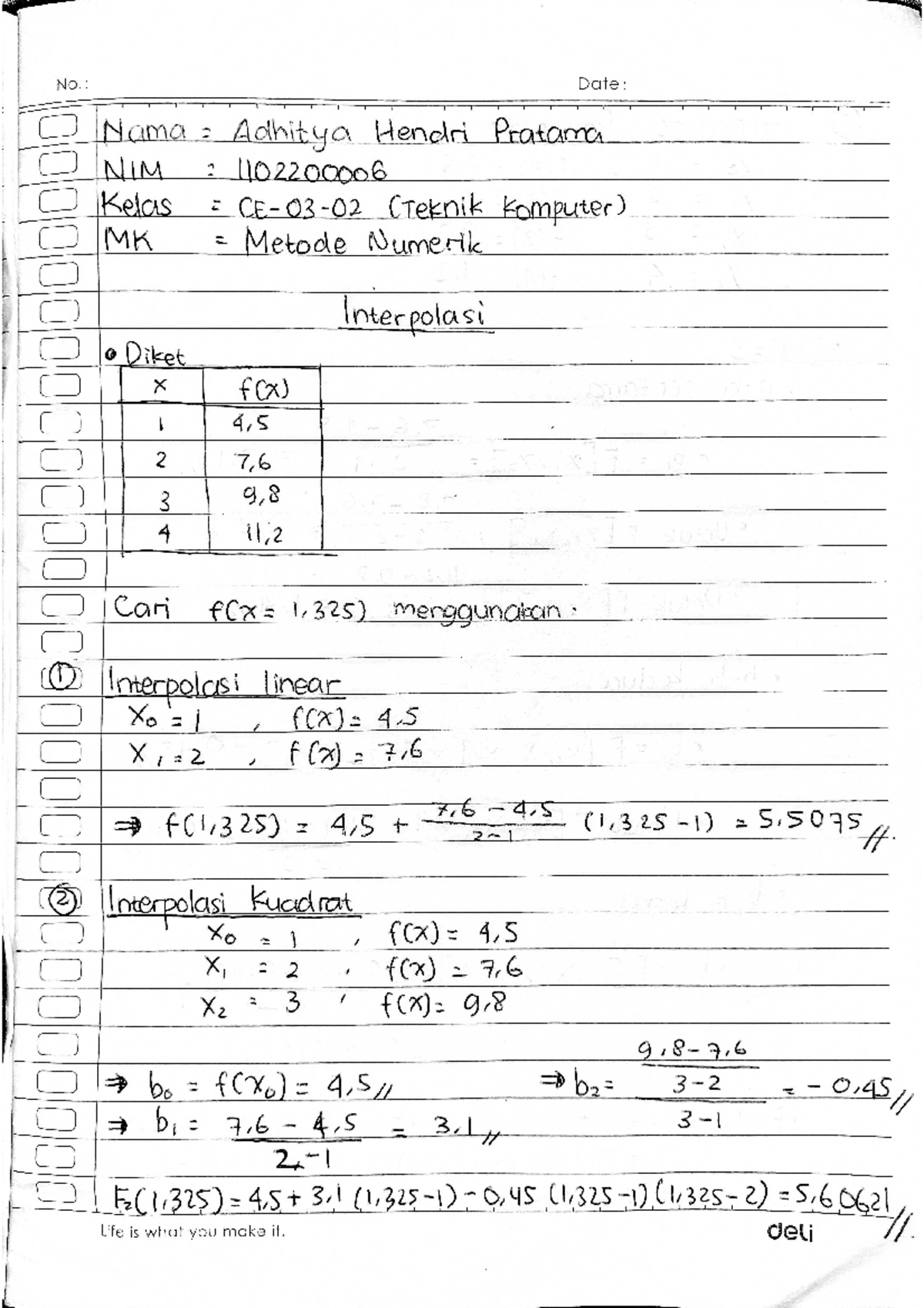 Quiz Metode Numerik - Numerical Methods - Studocu