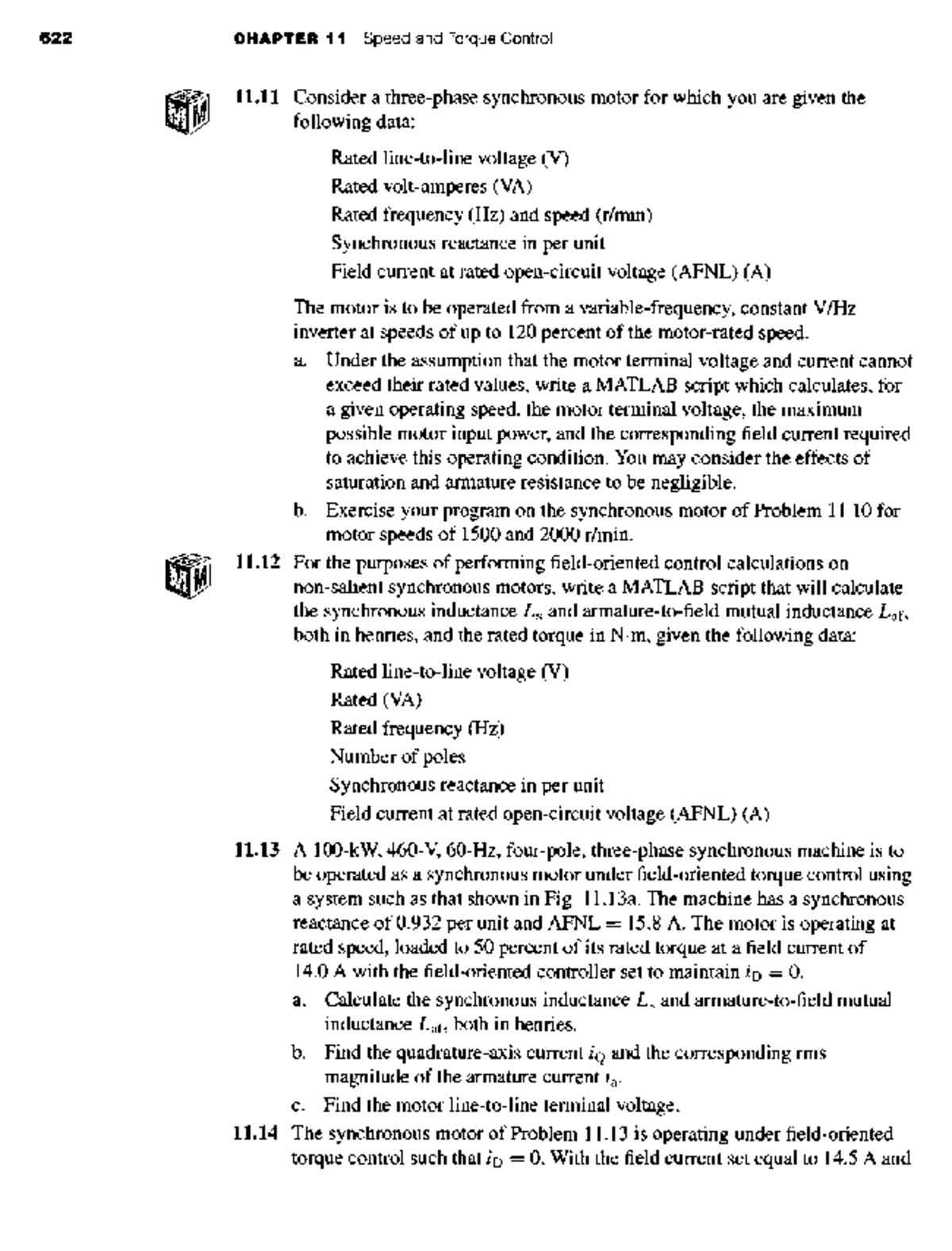 Fitzgerald Electric Machinery 6th ed10 622 CHAPTER 11 Speed and Torque Control 11 Consider a