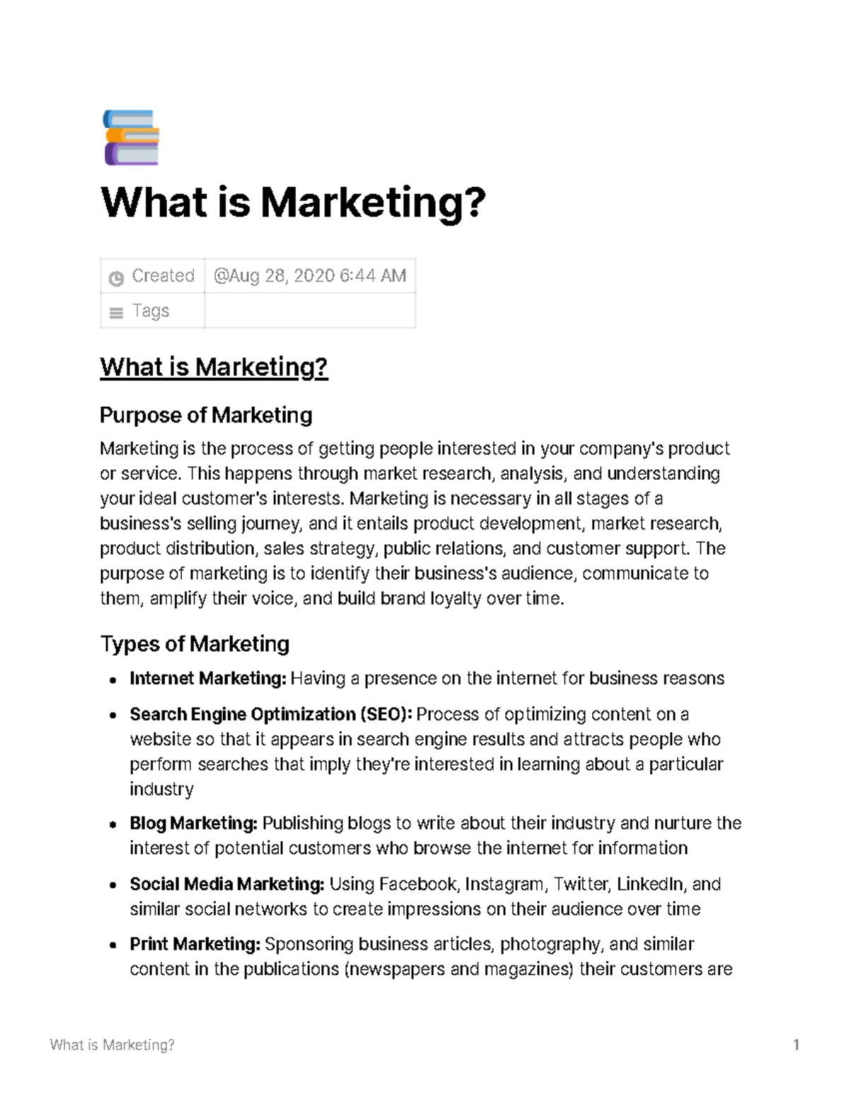 ENTR 413 (Ted Dacko): What is Marketing - 📚 What is Marketing? Created ...