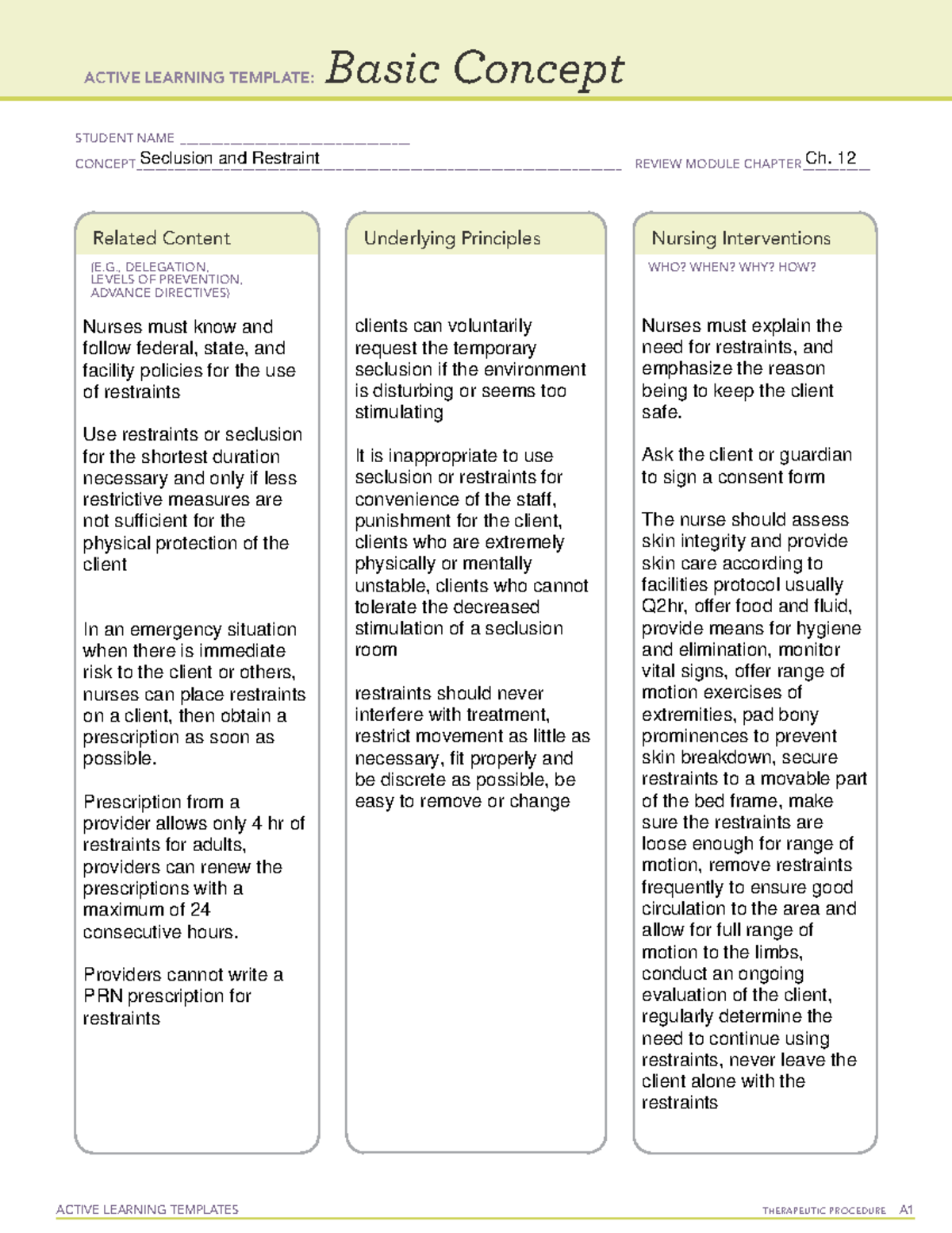 Basic Concept Active Learning Template