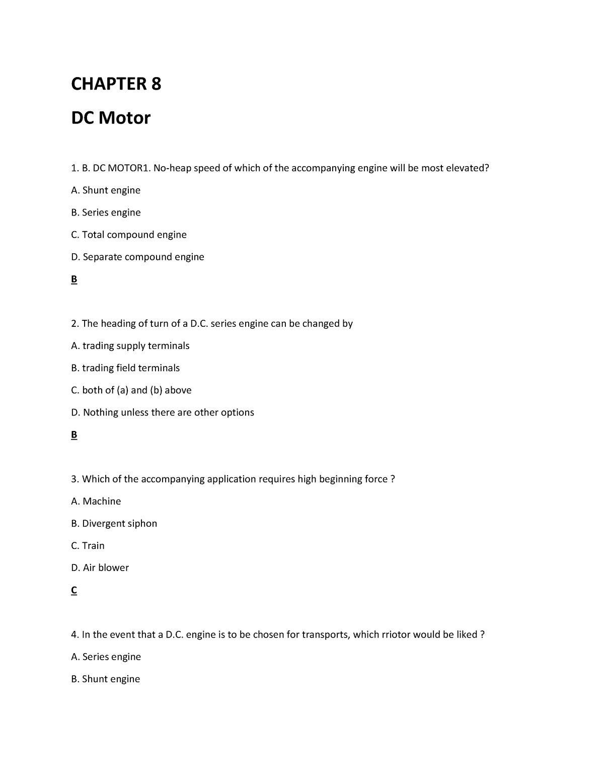 Chapter 8 DC Motor - This are my practice quizzes for electrical ...