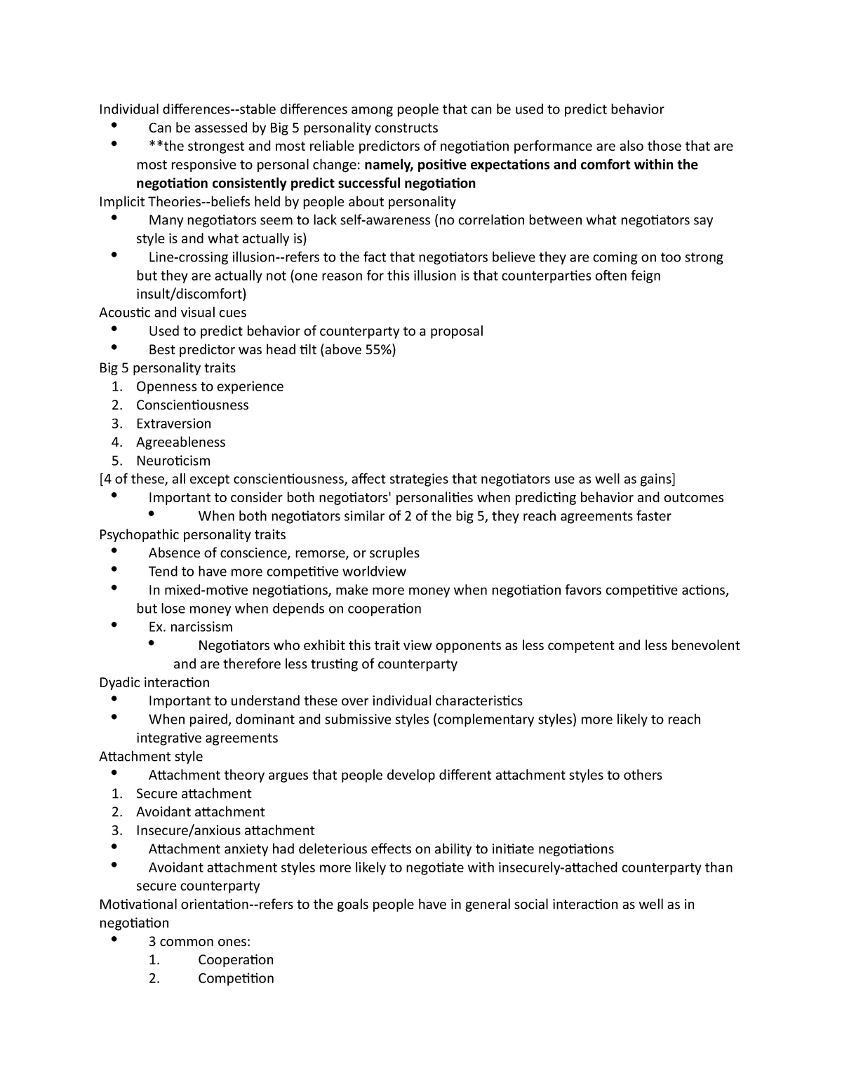 Chapter 5 - Summary The Mind and Heart of the Negotiator (5th Edition ...