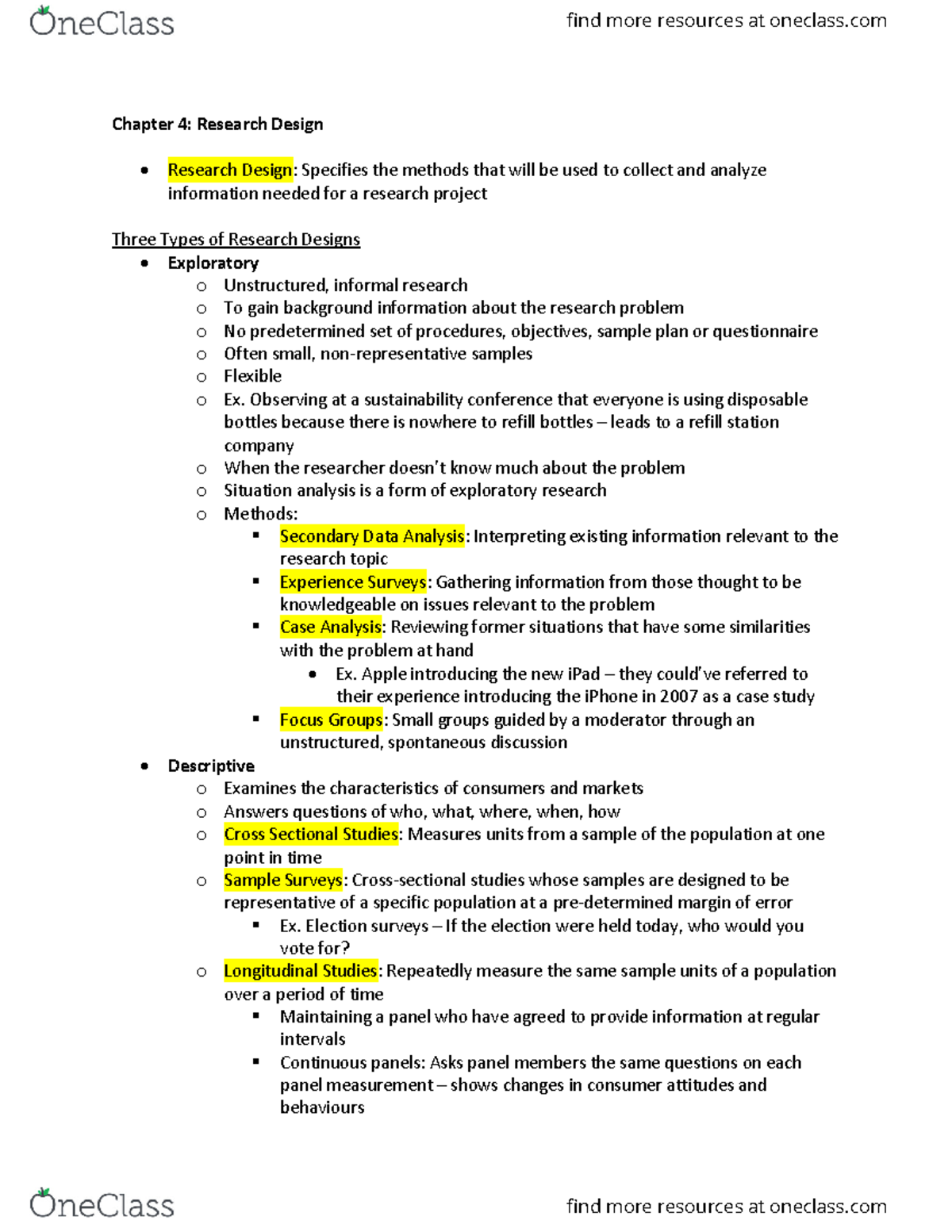 steps in making chapter 4 research