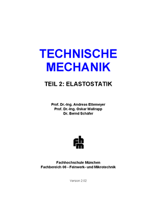 Formelsammlung Tm2 - Technische Mechanik 2 Formelsammlung Ben Buller ...