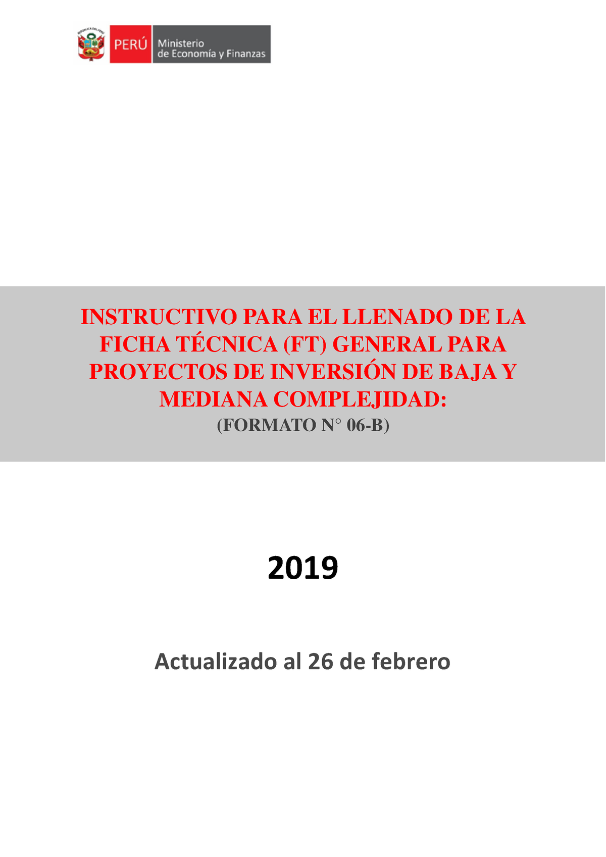 Instructivo Para El Llenado Formato N 06-B - 2019 Actualizado Al 26 De ...