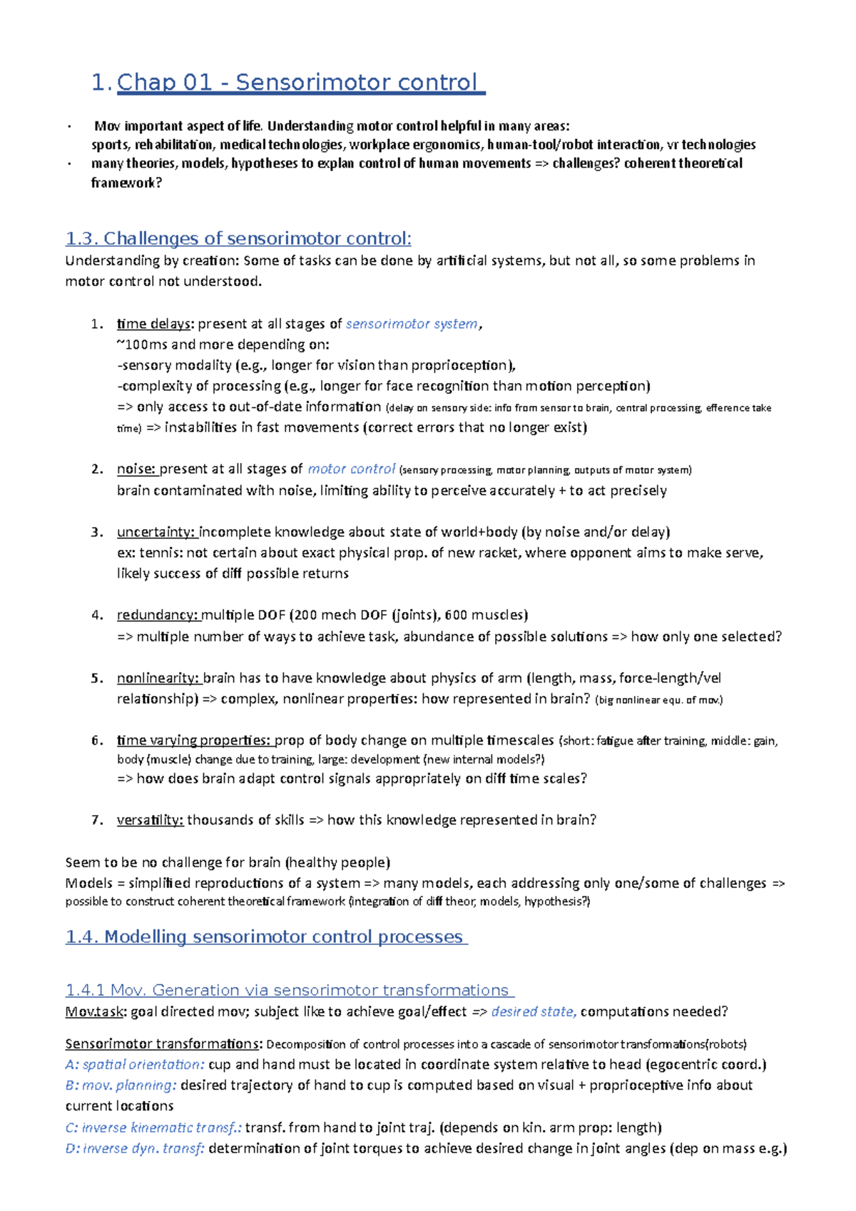 Chap01 Sensorimotor control 1 01 Sensorimotor control Mov